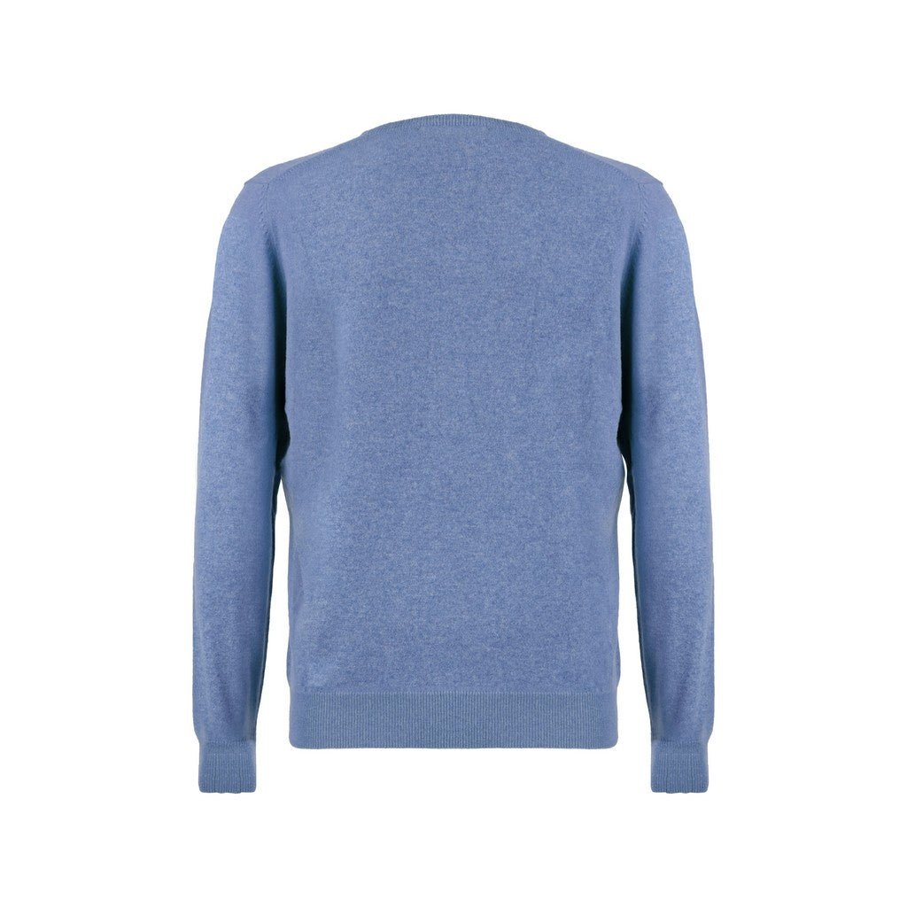 Henry Sartorial Cashmere V Neck Knit BLUE - Henry Bucks