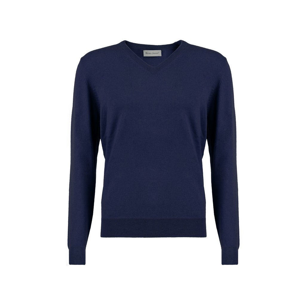 Henry Sartorial Cashmere V Neck Knit NAVY - Henry Bucks
