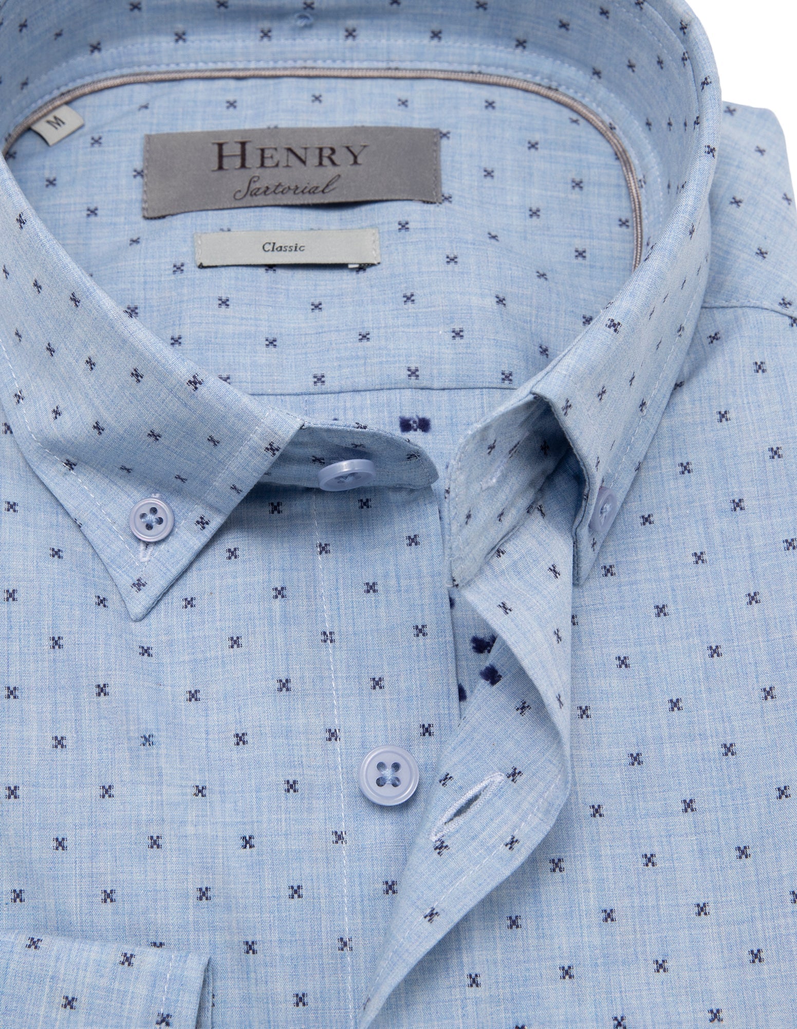 HENRY SARTORIAL Casual Cross Shirt BLUE - Henry BucksShirts38AW230087 - BLUE - SM