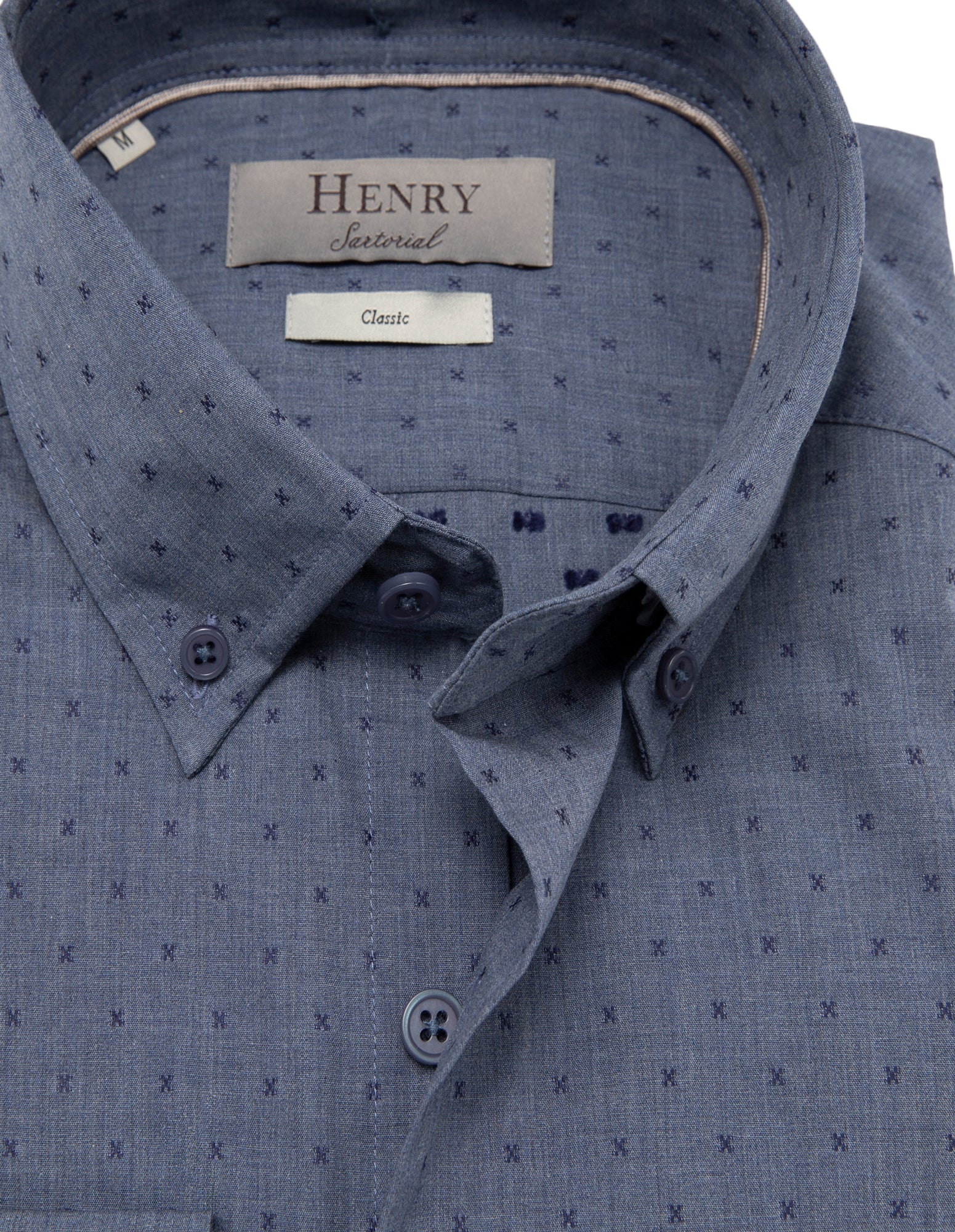 HENRY SARTORIAL Casual Cross Shirt NAVY - Henry BucksShirts38AW230087 - NAVY - SM