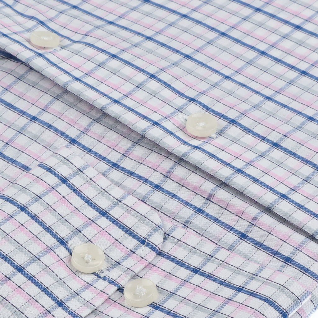 HENRY SARTORIAL Casual Long Sleeve Shirt PINK/WHITE - Henry Bucks