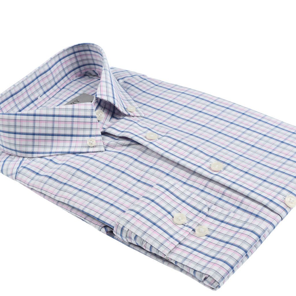 HENRY SARTORIAL Casual Long Sleeve Shirt PINK/WHITE - Henry Bucks