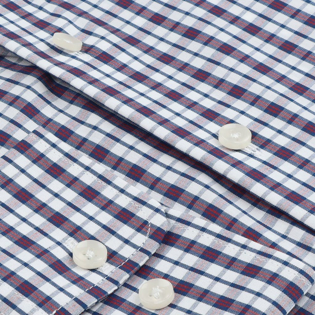 HENRY SARTORIAL Casual Long Sleeve Shirt RED/WHITE - Henry Bucks