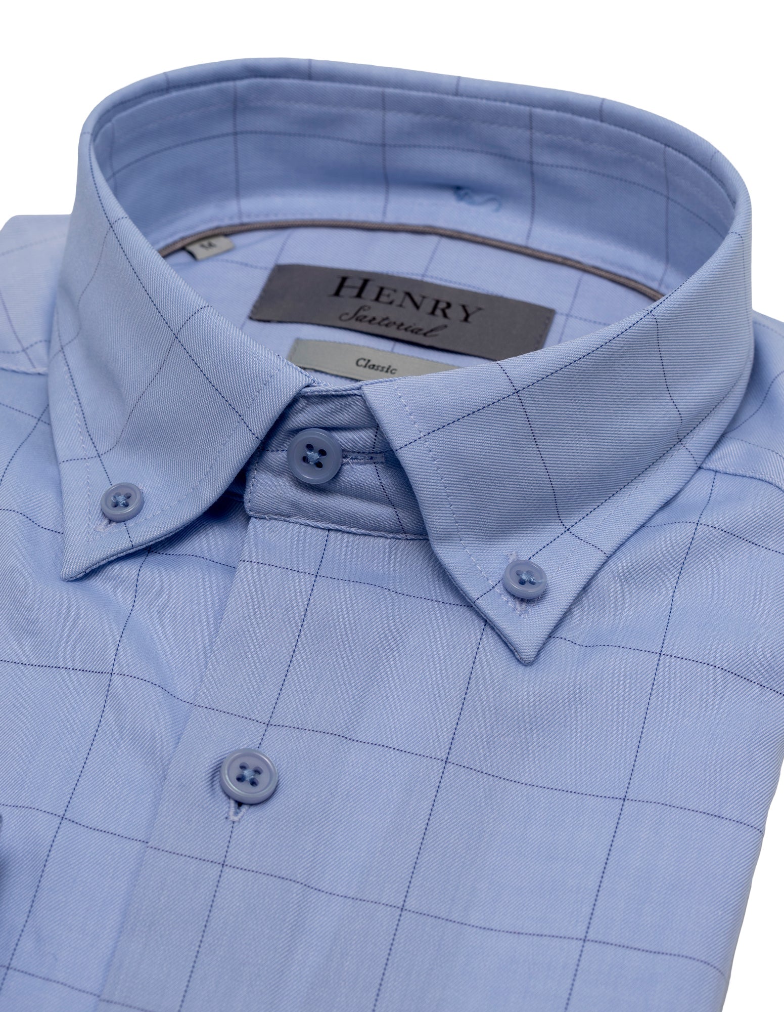 HENRY SARTORIAL Casual Plain Shirt BLUE - Henry BucksShirts38AW230090 - BLUE - SM