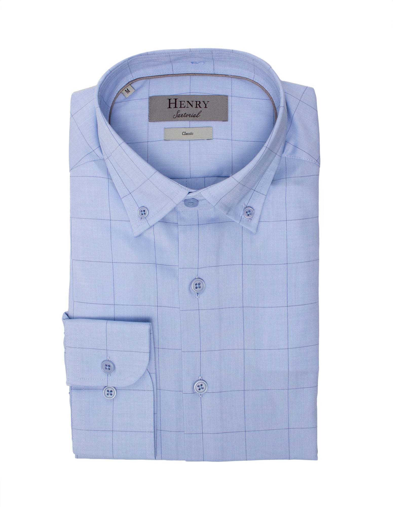 HENRY SARTORIAL Casual Plain Shirt BLUE - Henry BucksShirts38AW230090 - BLUE - SM