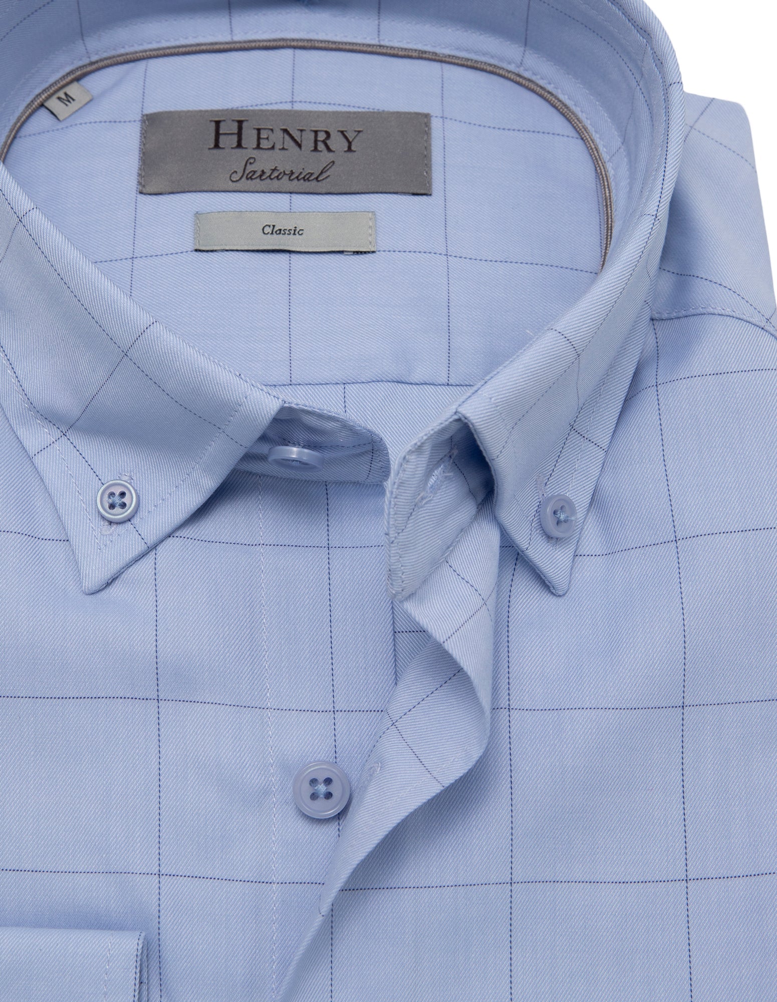 HENRY SARTORIAL Casual Plain Shirt BLUE - Henry BucksShirts38AW230090 - BLUE - SM