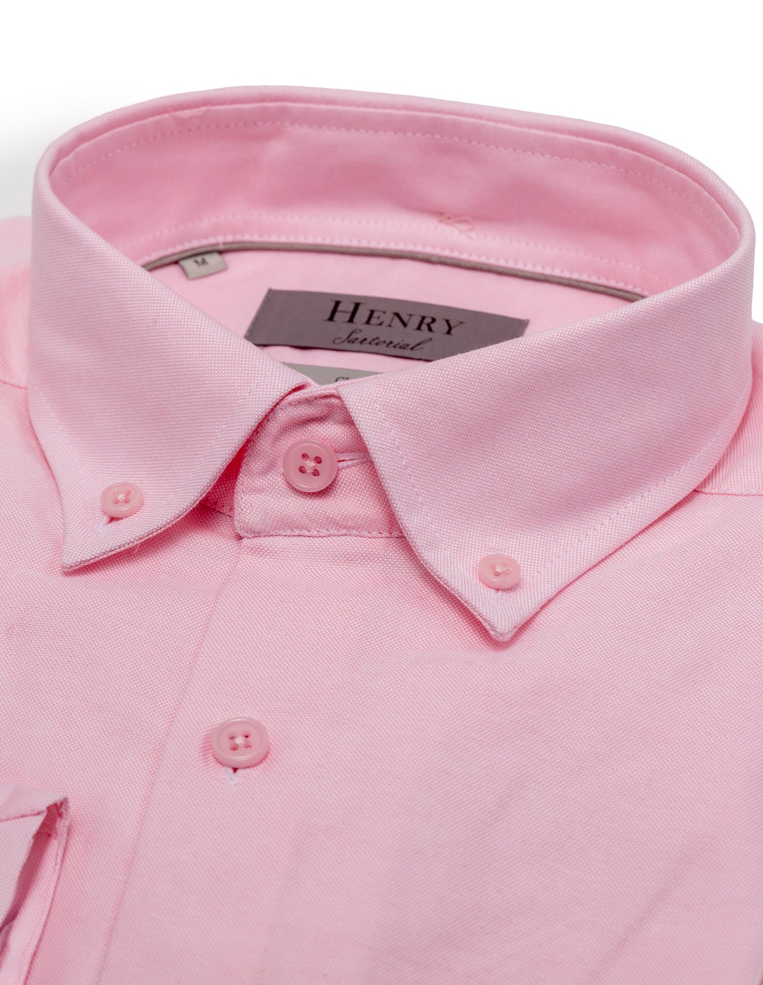 HENRY SARTORIAL Casual Plain Shirt PINK - Henry BucksShirts38AW230084 - PINK - SM
