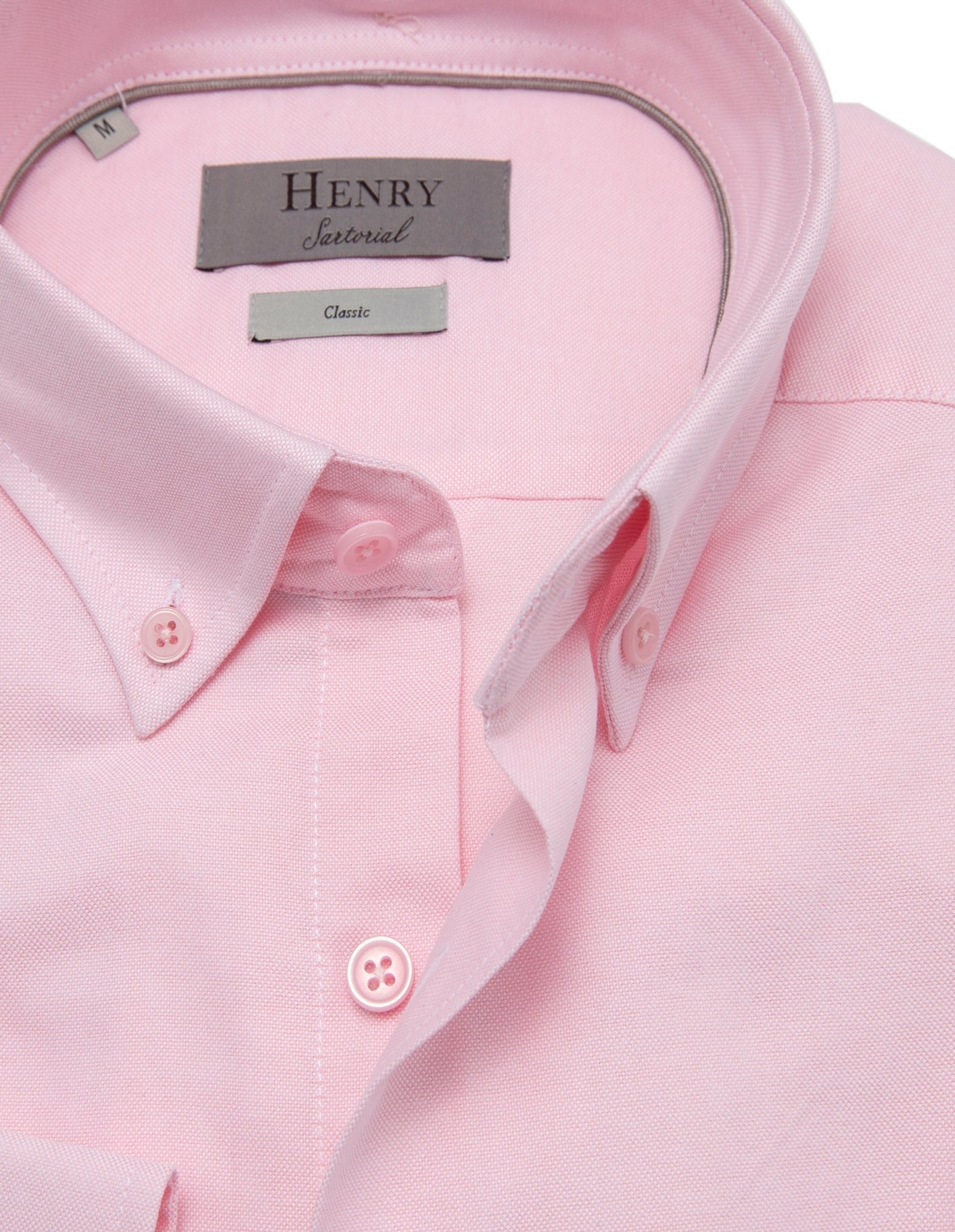 HENRY SARTORIAL Casual Plain Shirt PINK - Henry BucksShirts38AW230084 - PINK - SM