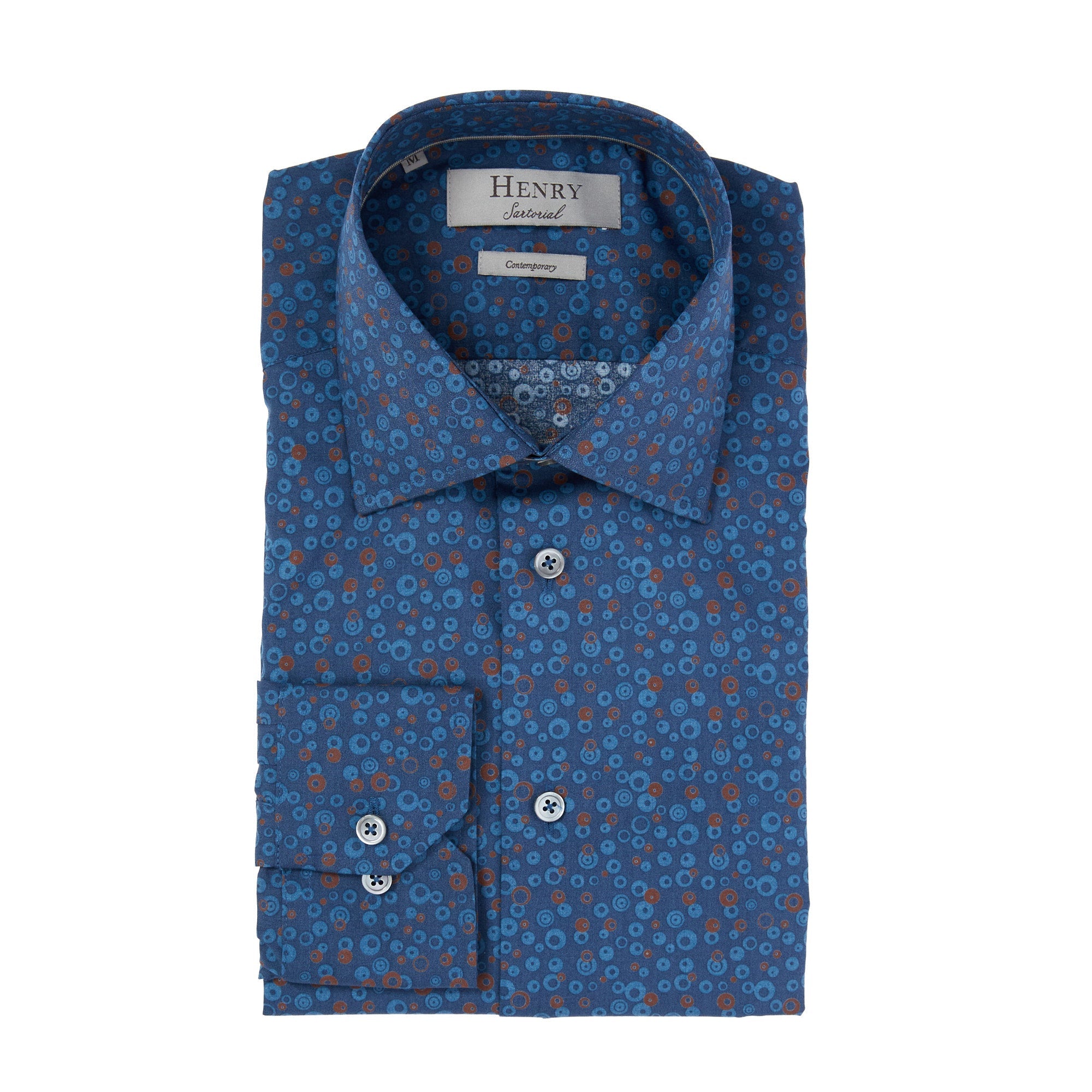 HENRY SARTORIAL Casual Shirt BLUE - Henry BucksShirts01SS220048 - MULTI - SM