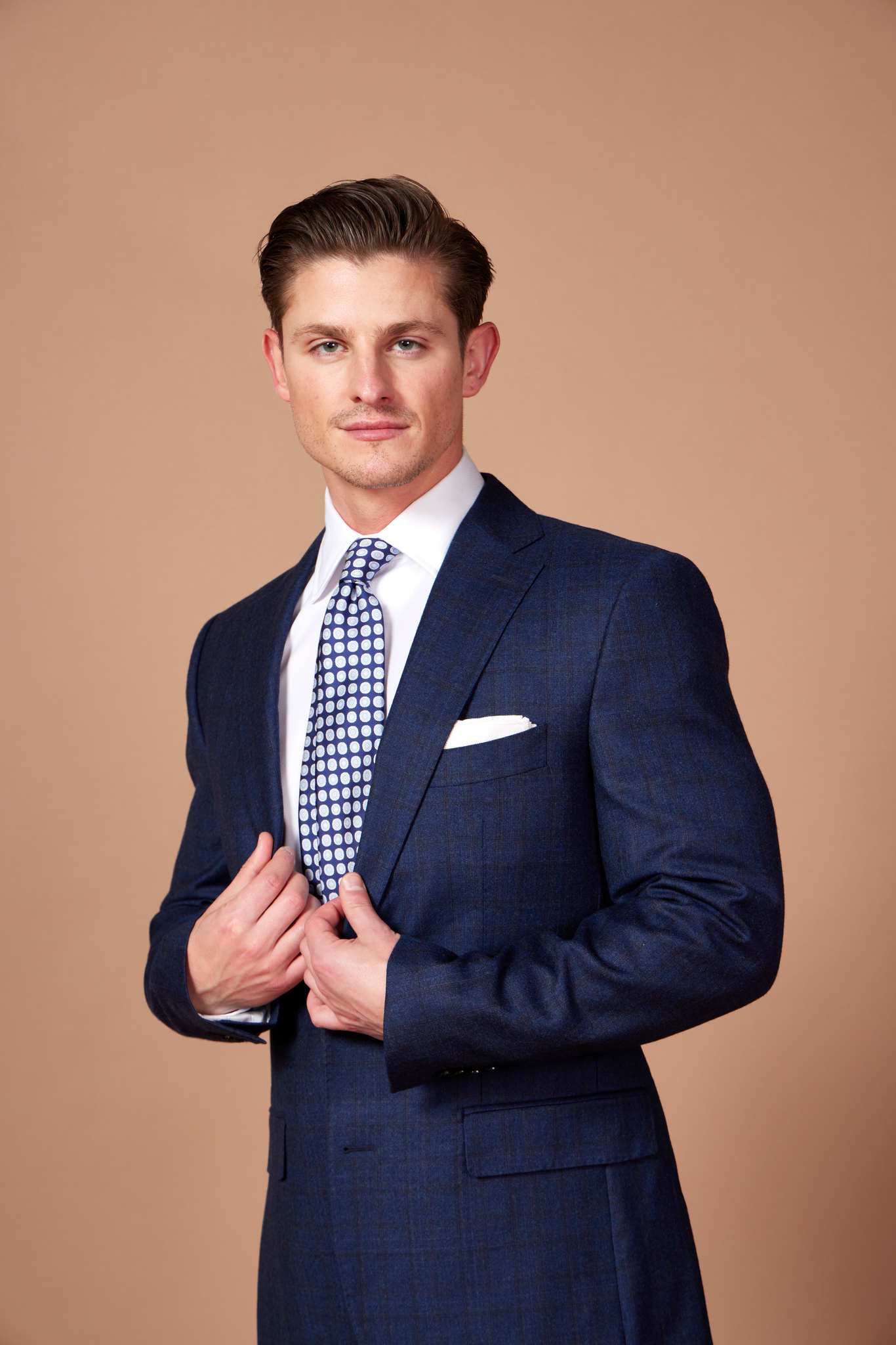 HENRY SARTORIAL Check Suit NAVY REG - Henry BucksSuits23SS230017 - NAVY - R - 42