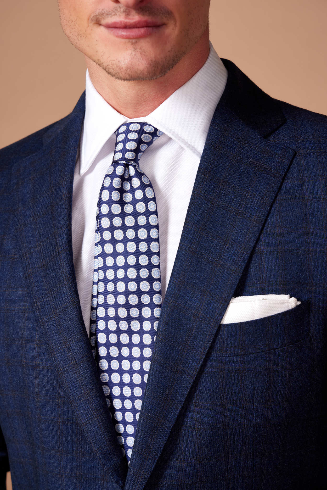 HENRY SARTORIAL Check Suit NAVY REG - Henry BucksSuits23SS230017 - NAVY - R - 42