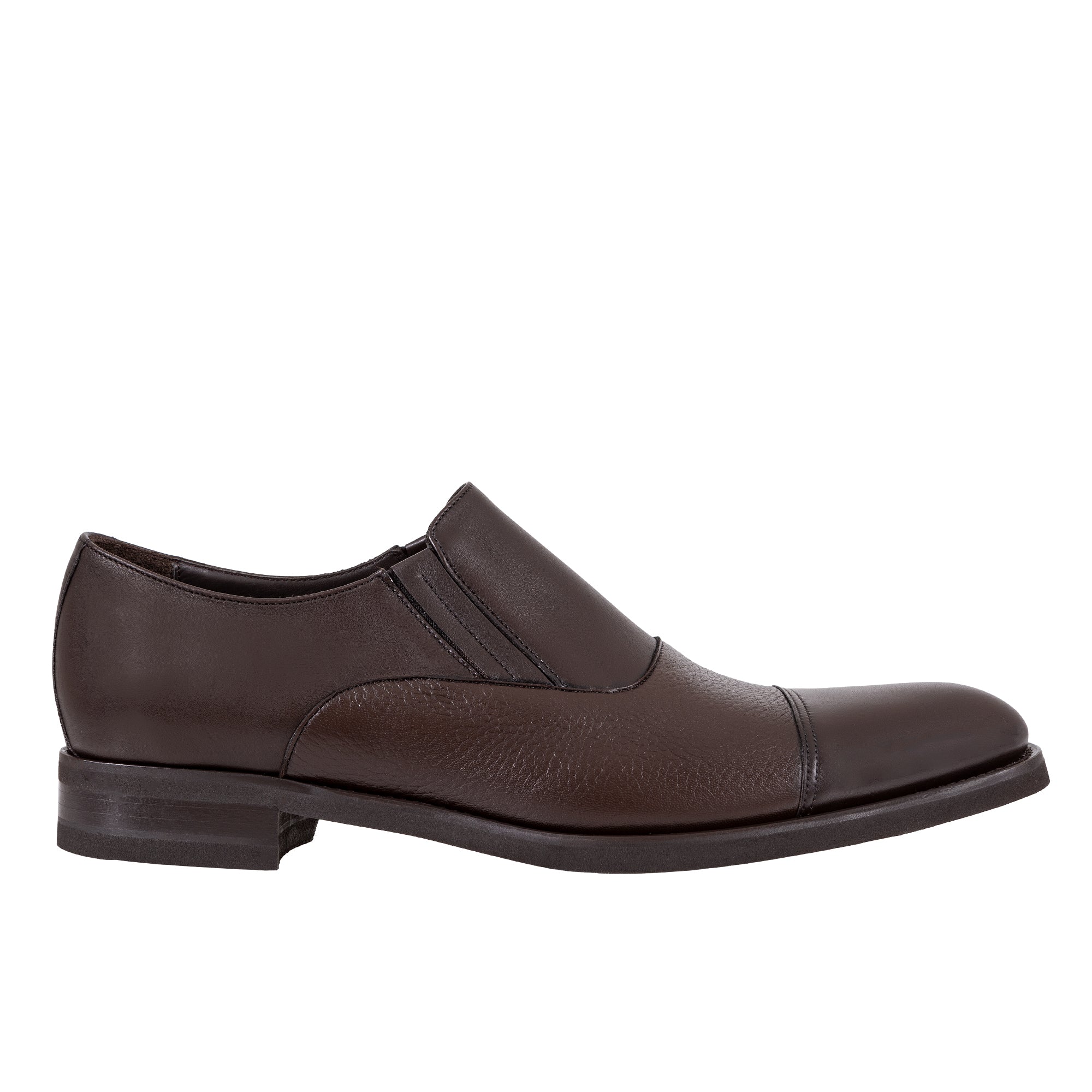 HENRY SARTORIAL Classic Elastic Loafer Toe Cap DARK BROWN - Henry BucksFOOTWEAR8000421 - BRDK - 7 1/2