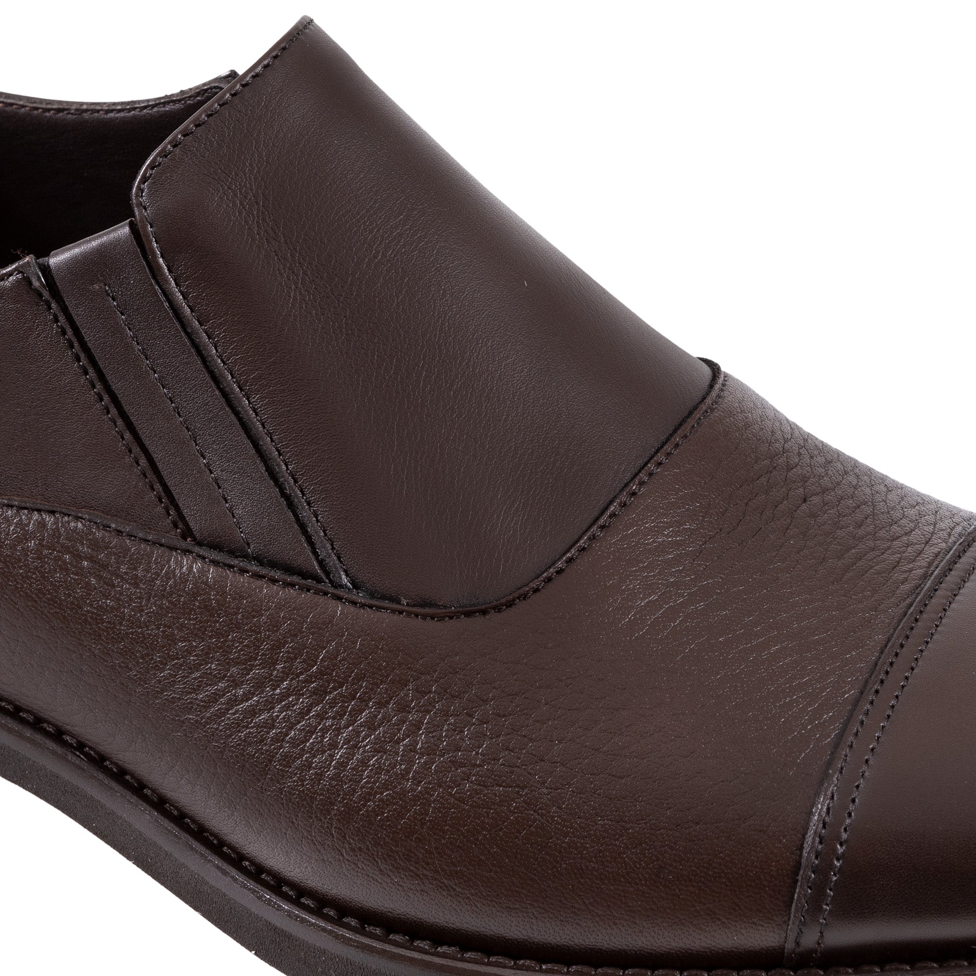 HENRY SARTORIAL Classic Elastic Loafer Toe Cap DARK BROWN - Henry BucksFOOTWEAR8000421 - BRDK - 7 1/2