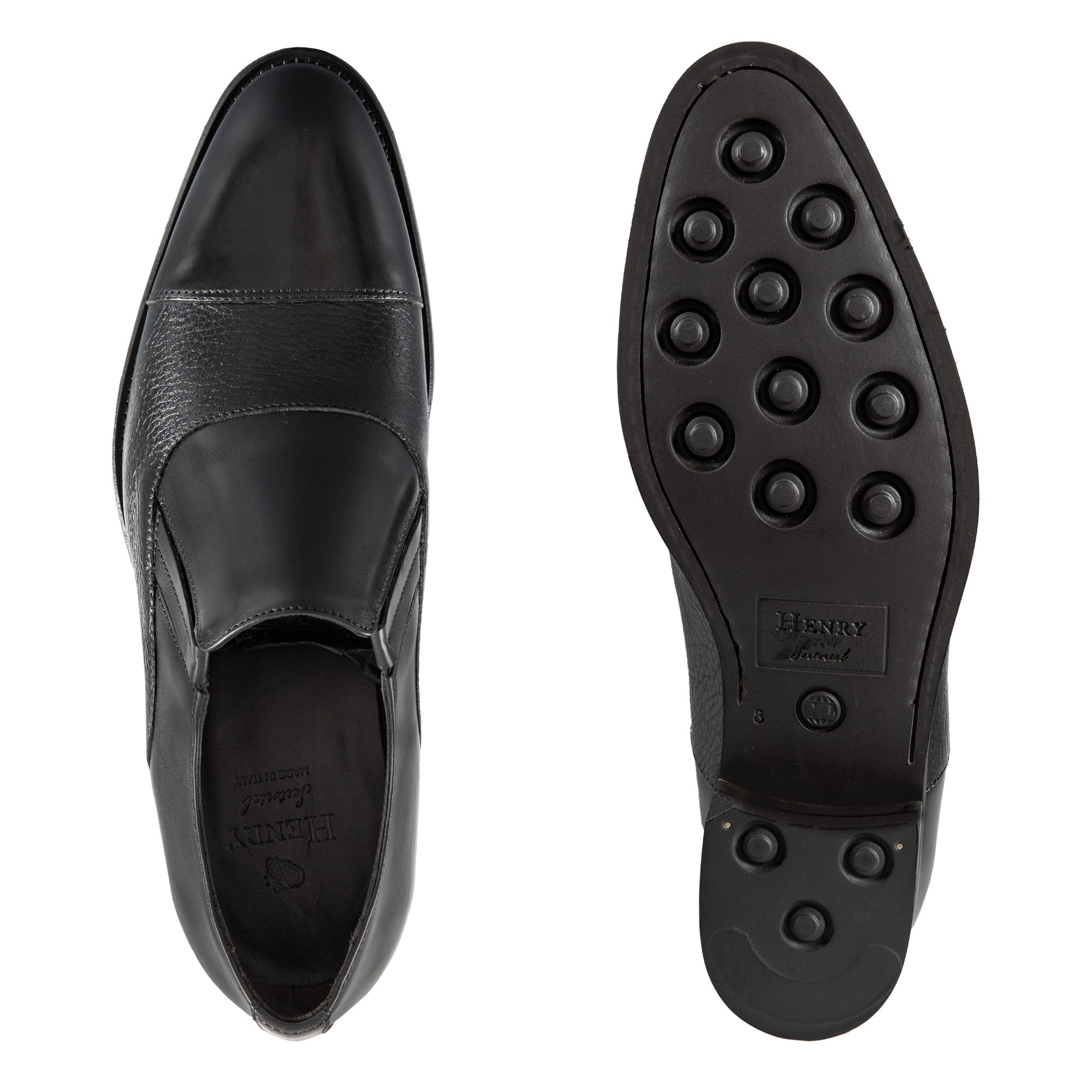 HENRY SARTORIAL Classic Elastic Loafers BLACK - Henry BucksLoafers & Driving Shoes8000421 - BLCK - 7