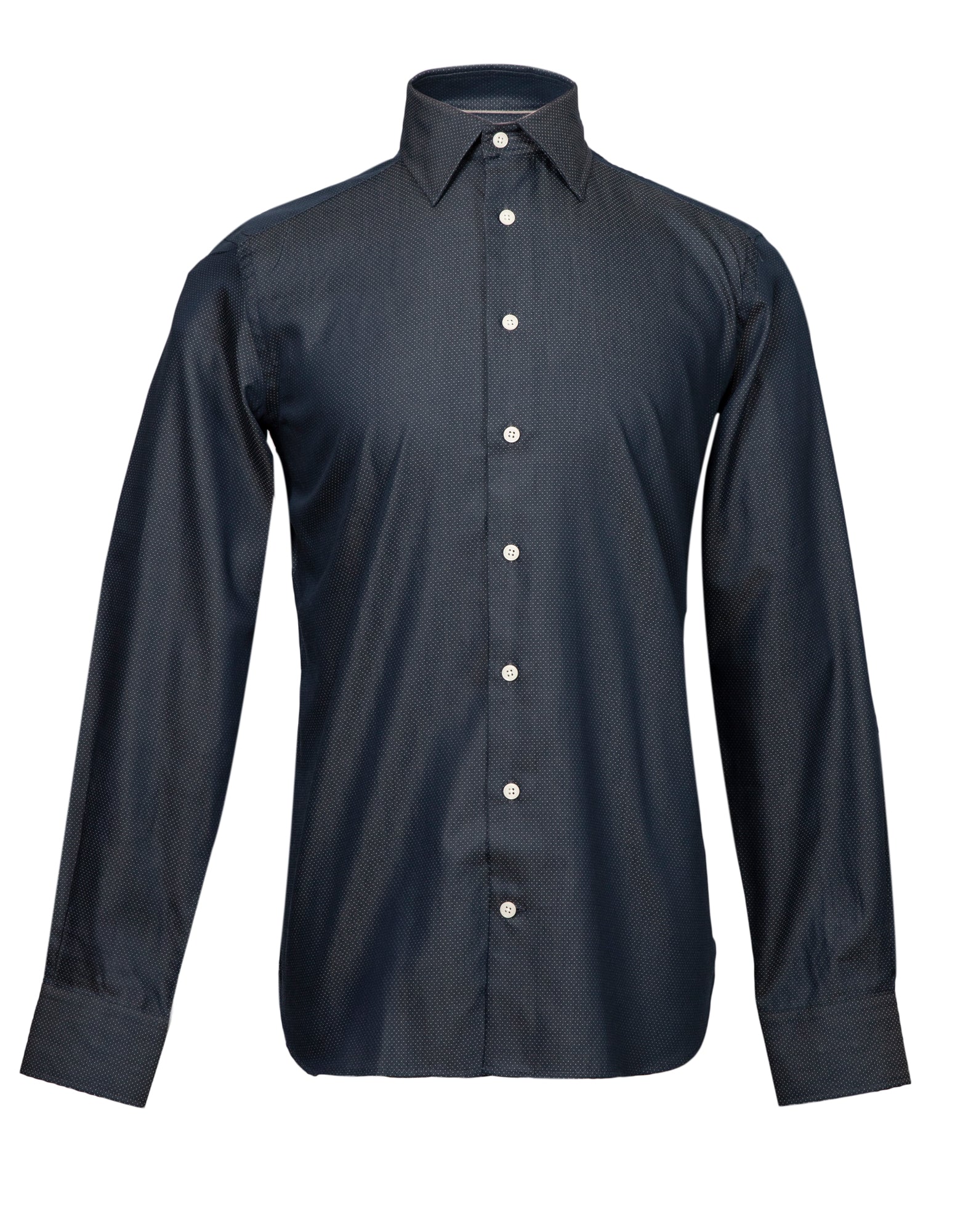 HENRY SARTORIAL Classic Fit Dot Shirt NAVY - Henry BucksShirts01AW230021 - NAVY - SC - CLAS - 43