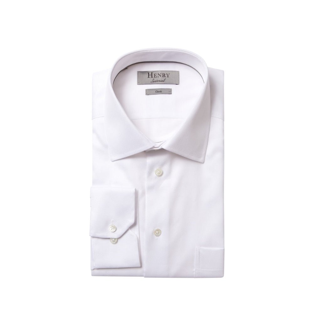 HENRY SARTORIAL Classic Fit Oxford Shirt WHITE - Henry BucksShirts01AW230018 - WHTE - SC - CLAS - 43