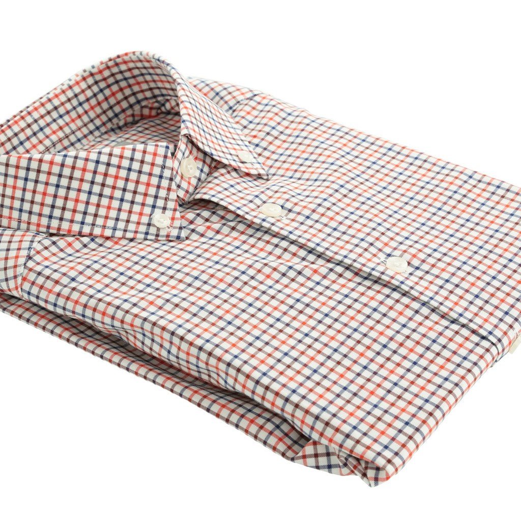 HENRY SARTORIAL Cotton Wool Check Casual Shirt BLUE/GREY/MULTI (Online only*) - Henry Bucks