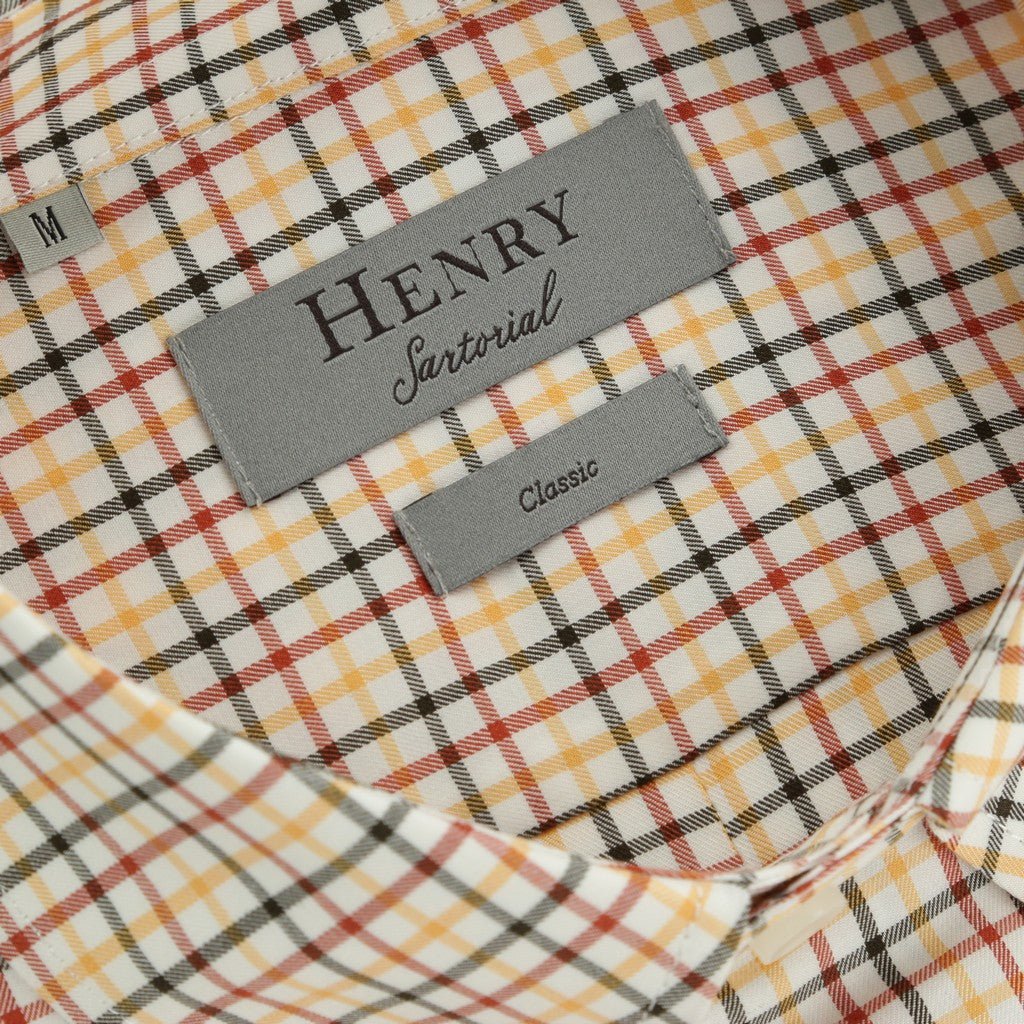 HENRY SARTORIAL Cotton Wool Check Casual Shirt MULTI (Online only*) - Henry Bucks