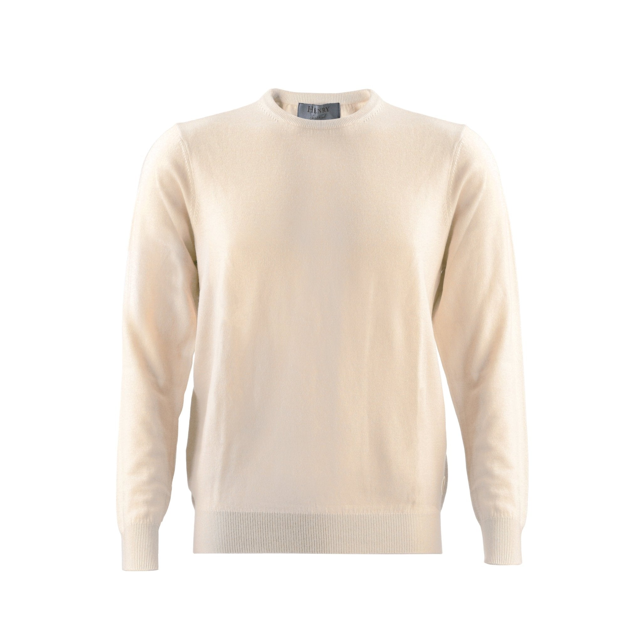 HENRY SARTORIAL Crew Neck Jumper LIGHT BROWN - Henry Bucks