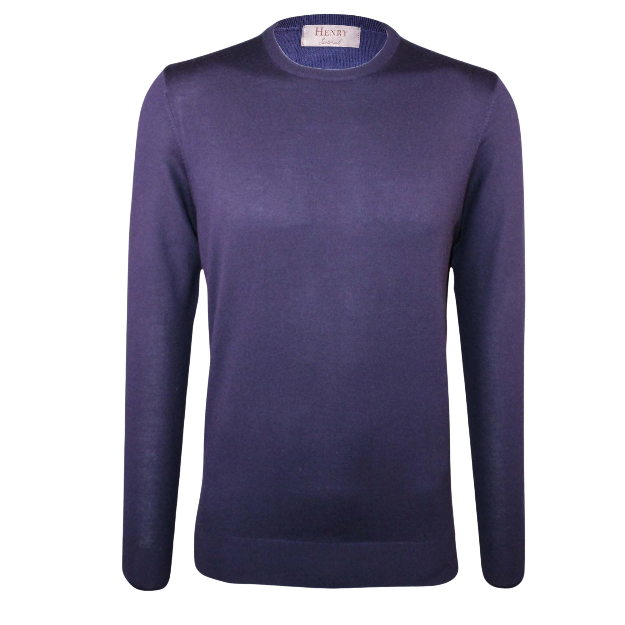 HENRY SARTORIAL Crew Neck Jumper NAVY - Henry BucksKnitwear62AW240001 - NAVY - SM