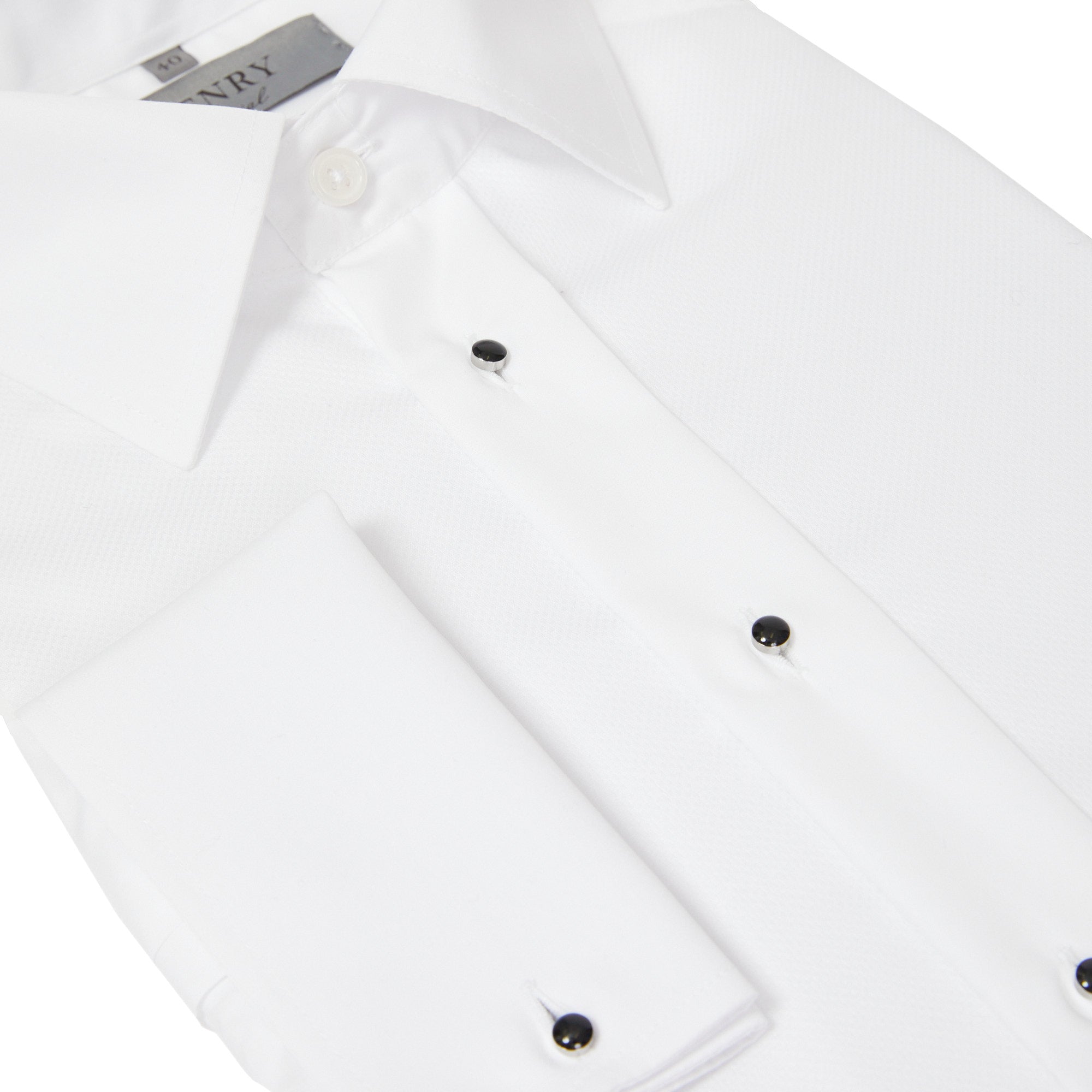 HENRY SARTORIAL Dinner Shirt Double Cufflink WHITE - Henry BucksShirts90AW220001 - WHTE - SC - 37