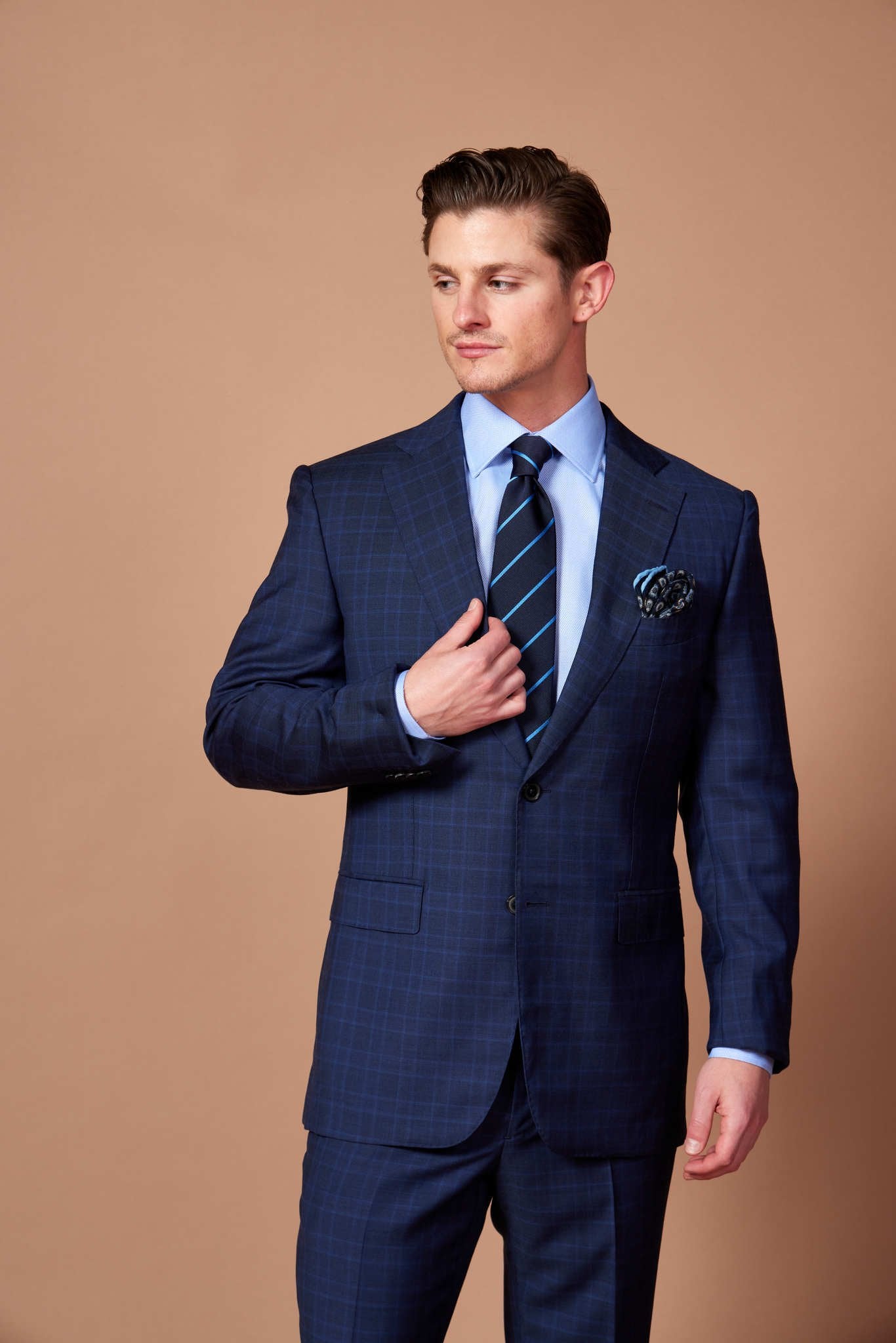 HENRY SARTORIAL DORMEUIL Suit - FC NAVY REG - Henry BucksSuits23SS230012 - NAVY - R - 48