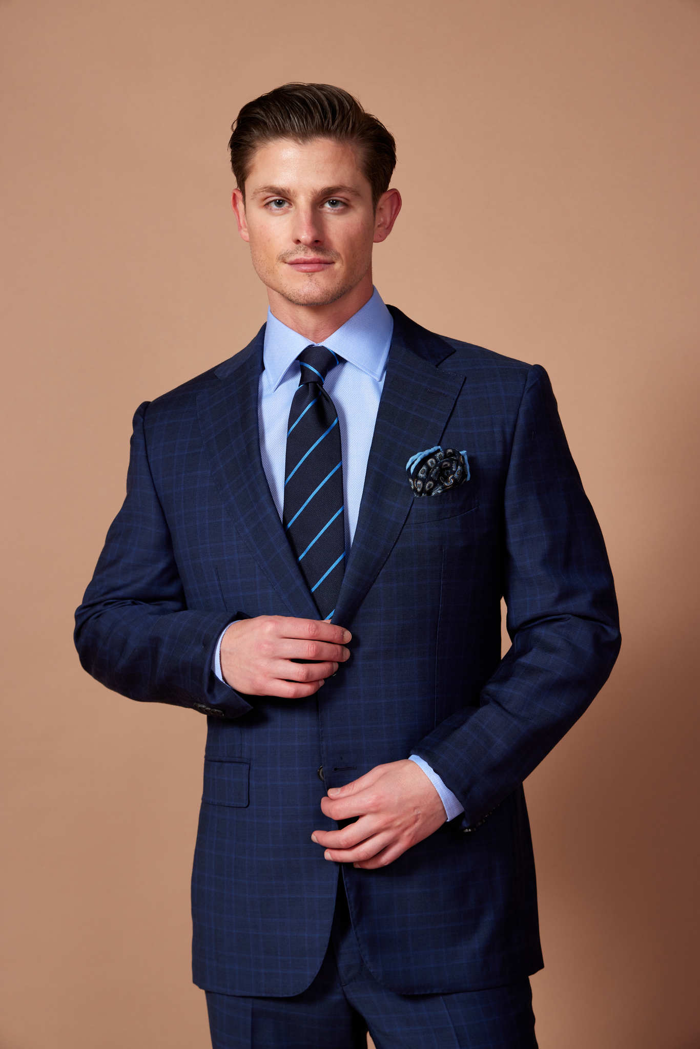 HENRY SARTORIAL DORMEUIL Suit - FC NAVY REG - Henry BucksSuits23SS230012 - NAVY - R - 48