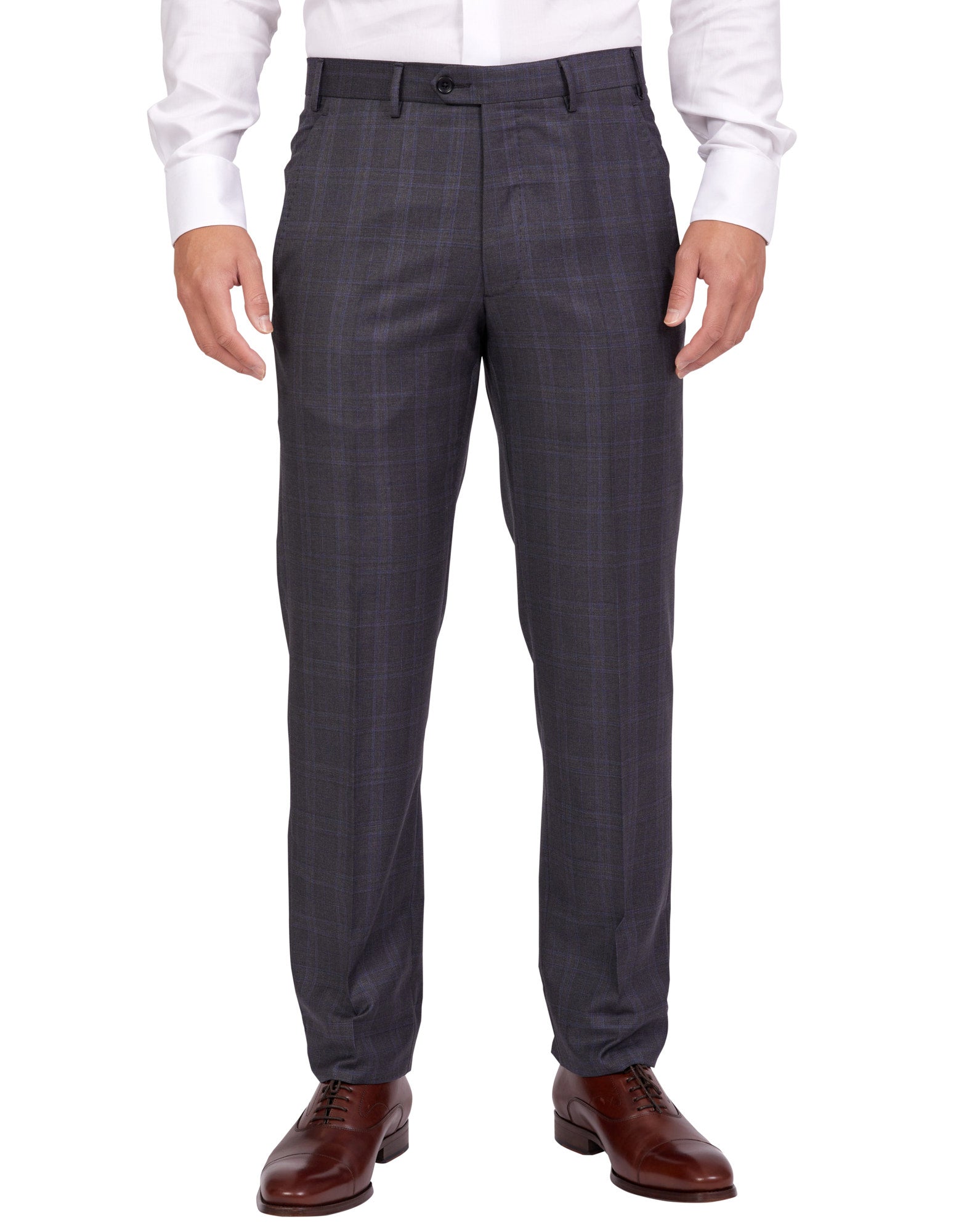 HENRY SARTORIAL Dun Full Canvas Check Suit GREY LG - Henry BucksSuits23AW220001 - GREY - L - 54