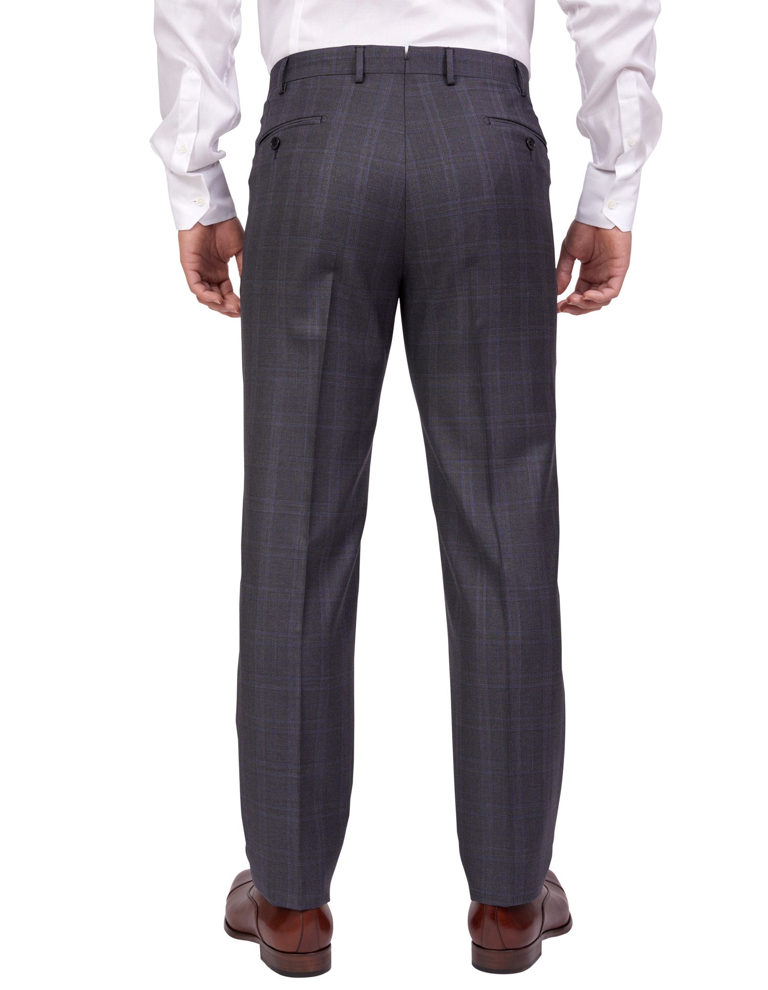 HENRY SARTORIAL Dun Full Canvas Check Suit GREY LG - Henry BucksSuits23AW220001 - GREY - L - 54