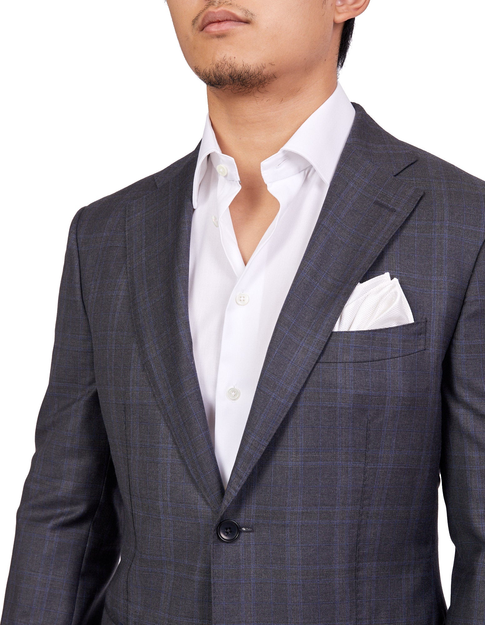 HENRY SARTORIAL Dun Full Canvas Check Suit GREY LG - Henry BucksSuits23AW220001 - GREY - L - 54