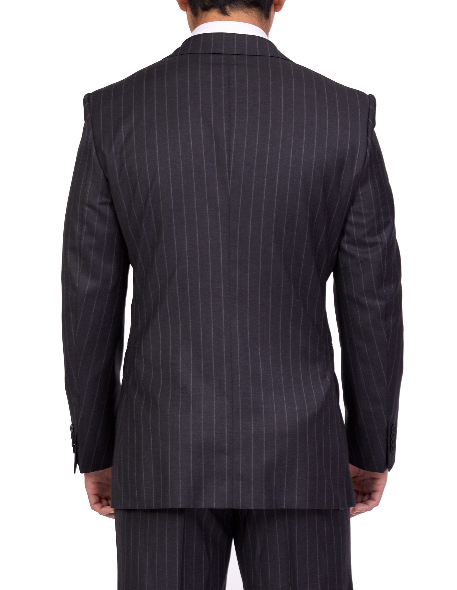 HENRY SARTORIAL Dun Full Canvas R - Stripe Suit CHARCOAL LG - Henry BucksSuits23AW220003 - CHCL - L - 54