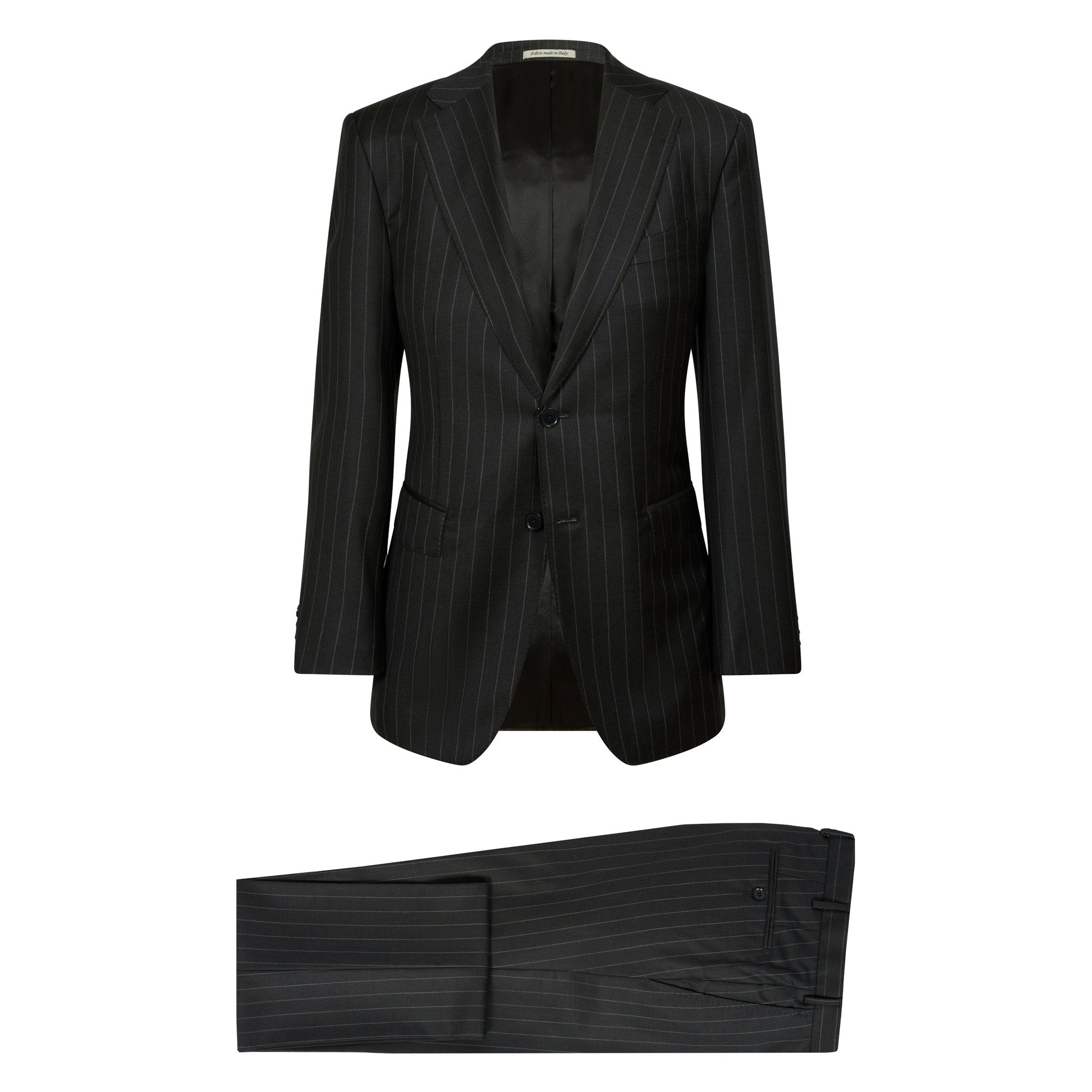 HENRY SARTORIAL Dun Full Canvas R - Stripe Suit CHARCOAL LG - Henry BucksSuits23AW220003 - CHCL - L - 54