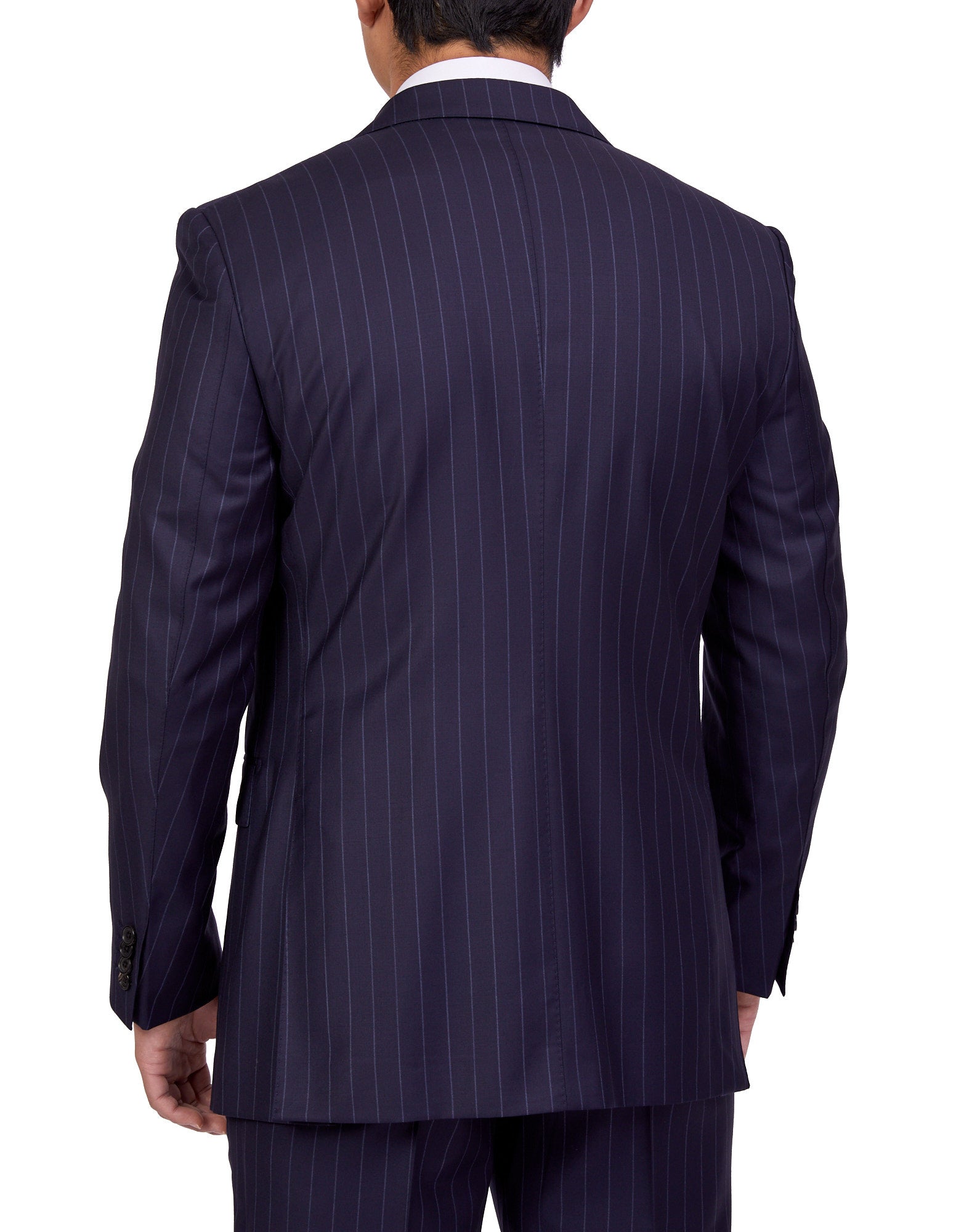 HENRY SARTORIAL Dun Full Canvas R - Stripe Suit NAVY LG - Henry BucksSuits23AW220003 - NAVY - L - 54