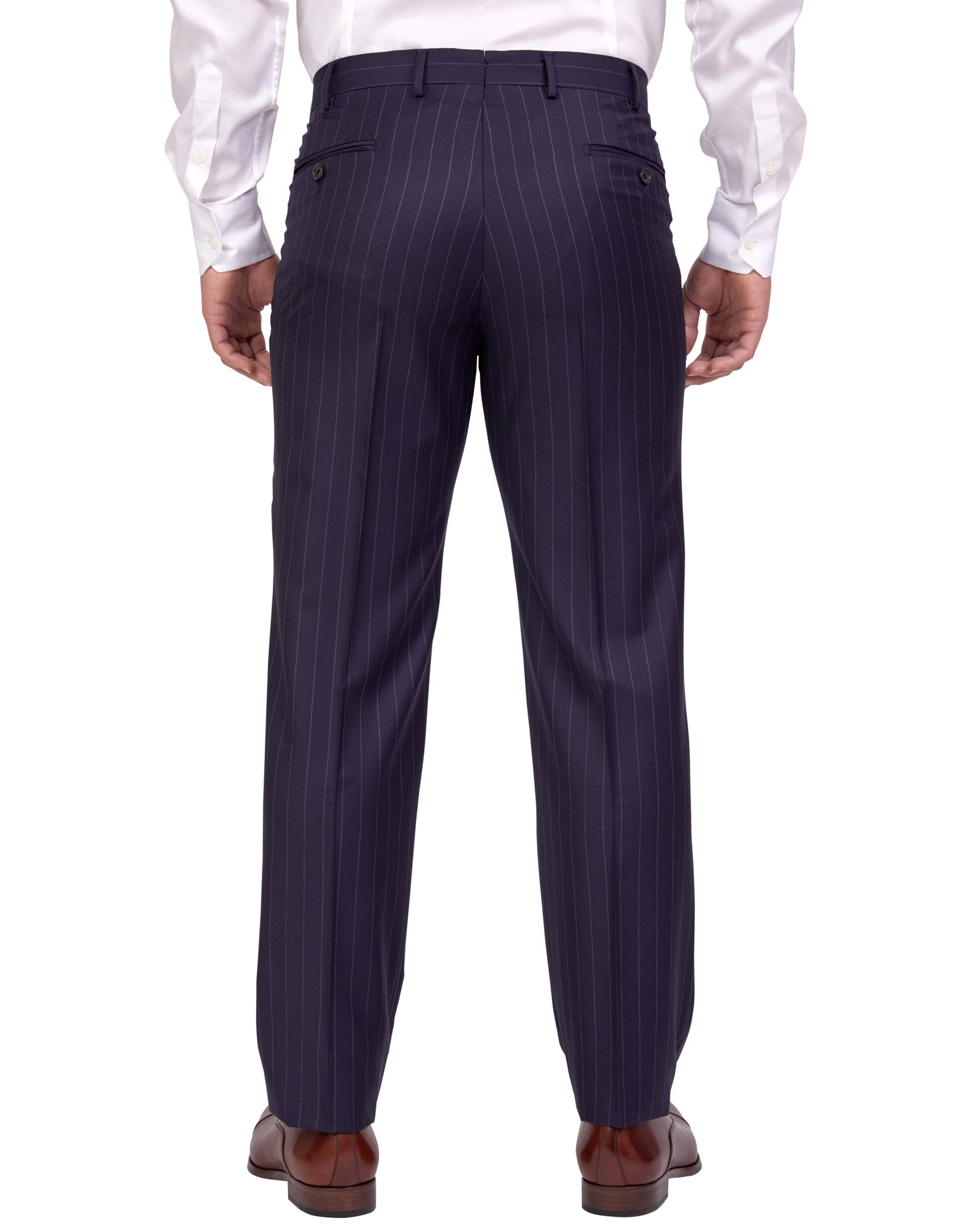 HENRY SARTORIAL Dun Full Canvas R - Stripe Suit NAVY LG - Henry BucksSuits23AW220003 - NAVY - L - 54