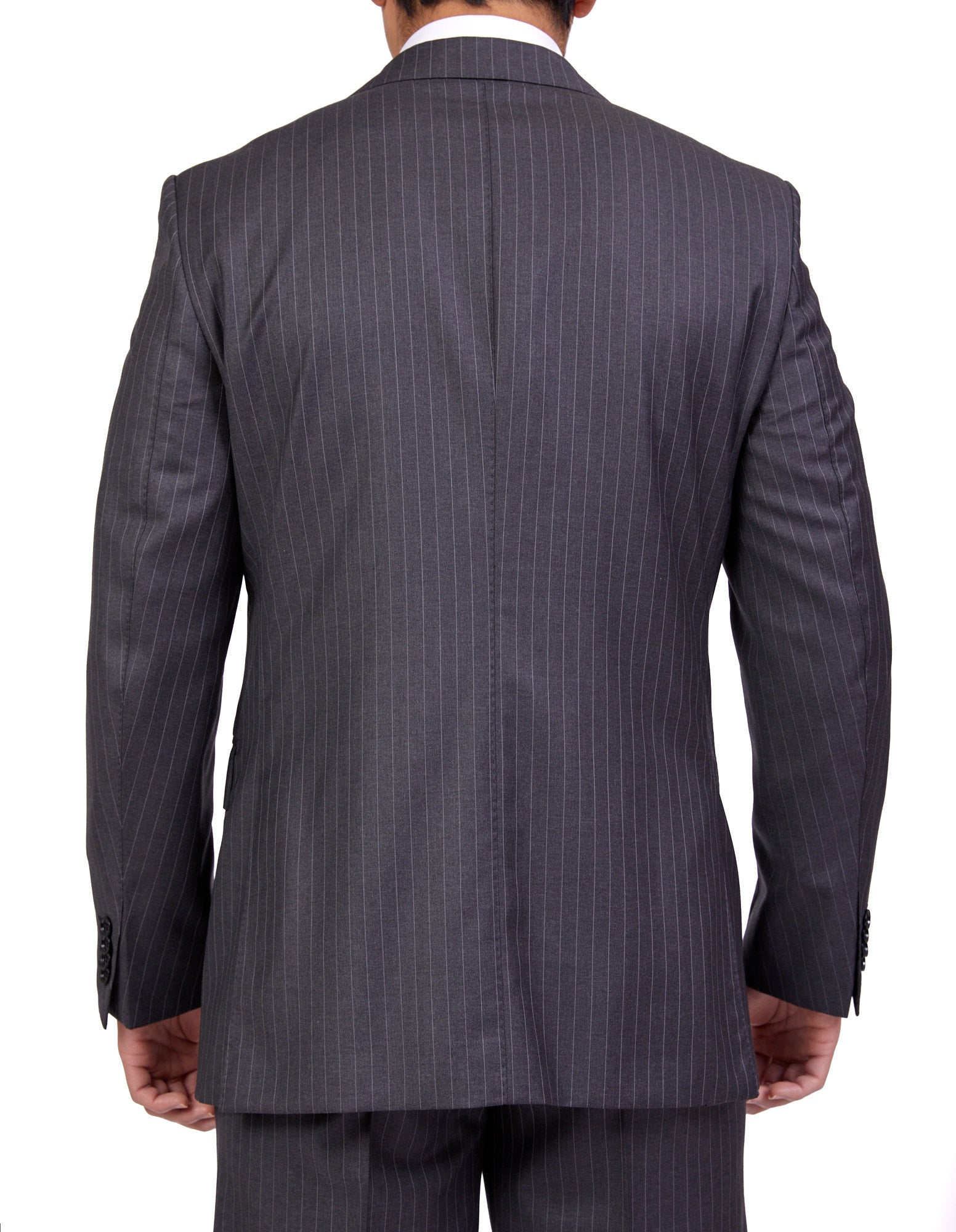 HENRY SARTORIAL Dun Full Canvas Stripe Suit CHARCOAL LG - Henry BucksSuits23AW220002 - CHCL - L - 54