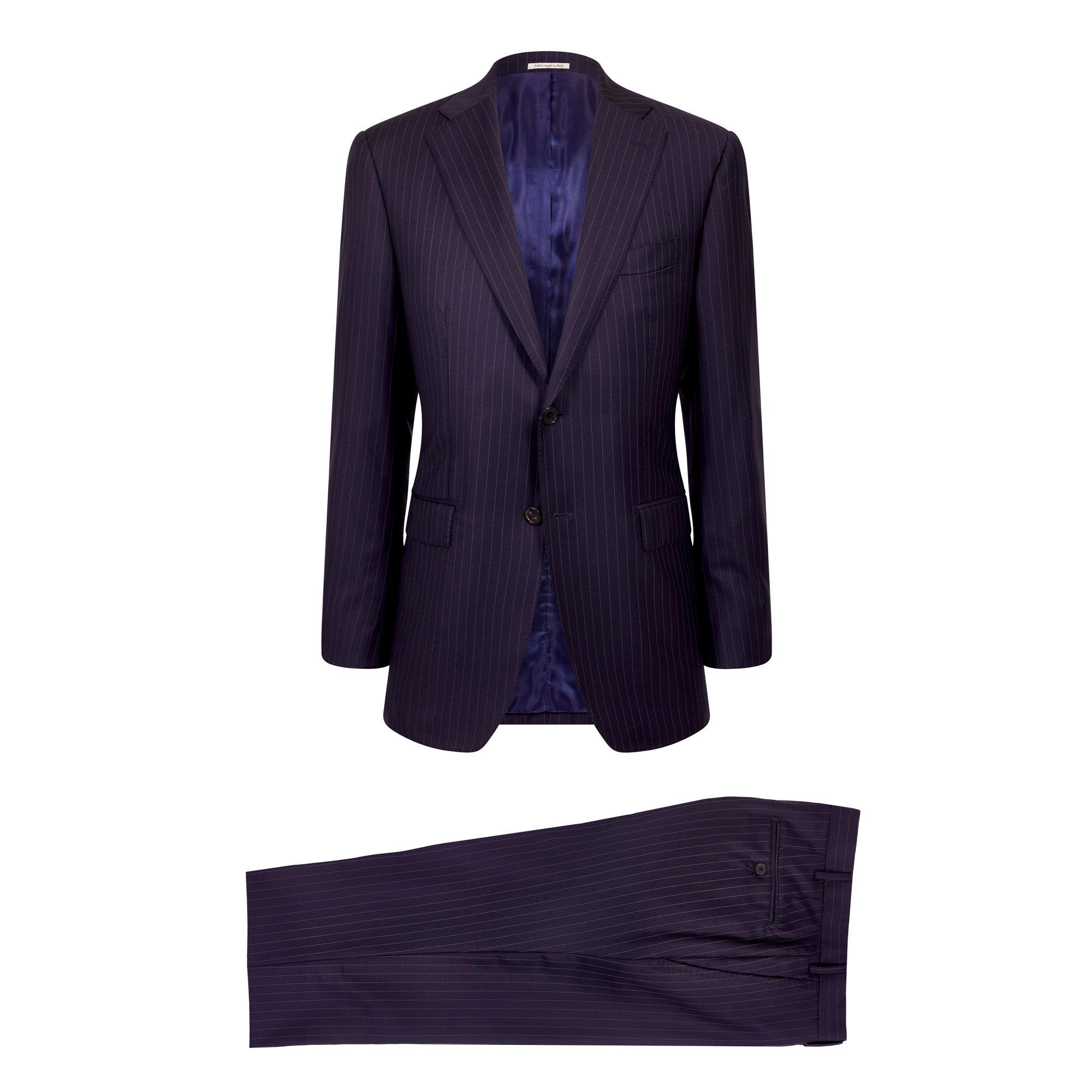 HENRY SARTORIAL Dun Full Canvas Stripe Suit NAVY LG - Henry BucksSuits23AW220002 - NAVY - L - 54