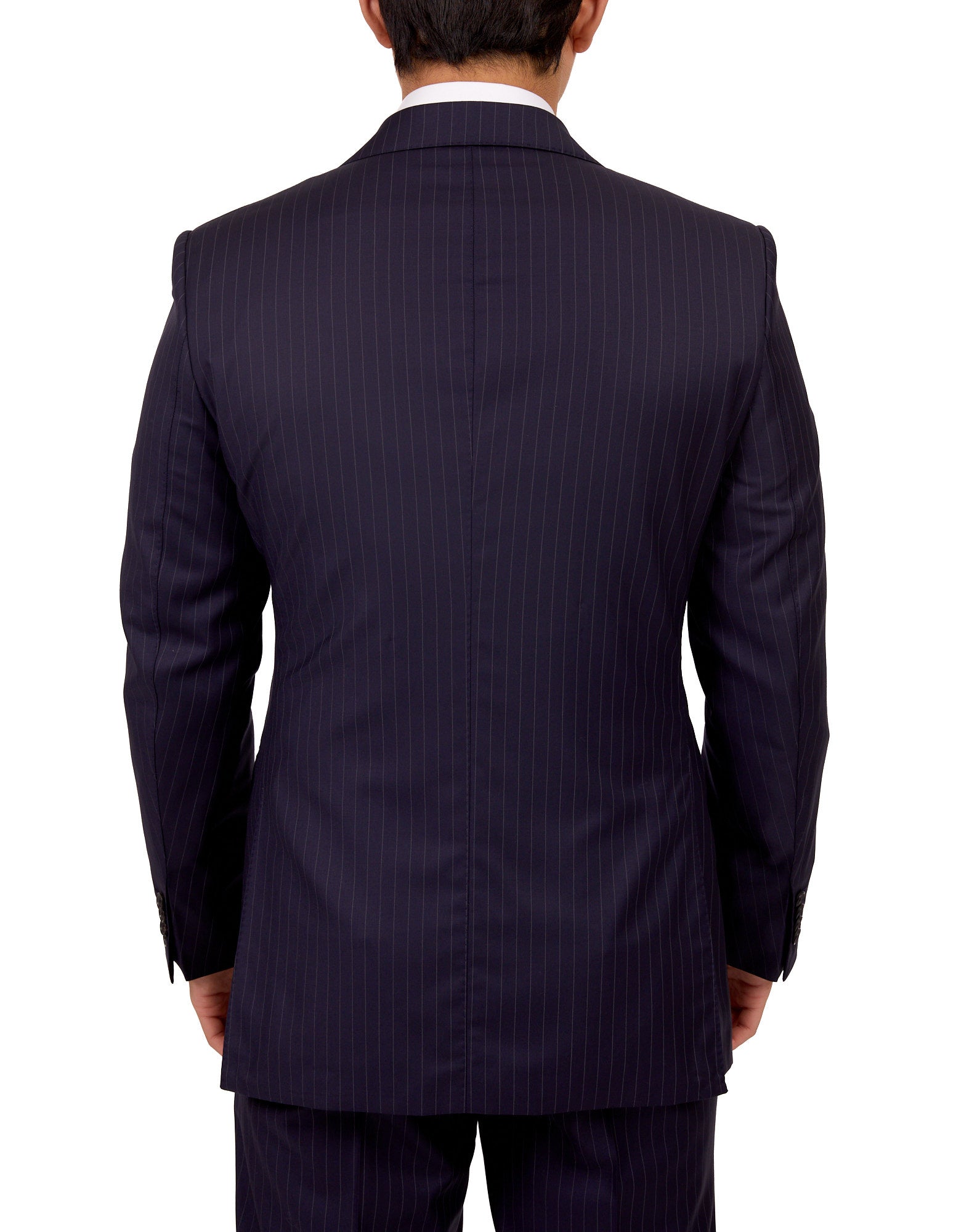 HENRY SARTORIAL Dun Full Canvas Stripe Suit NAVY REG - Henry BucksSuits23AW220002 - NAVY - R - 48