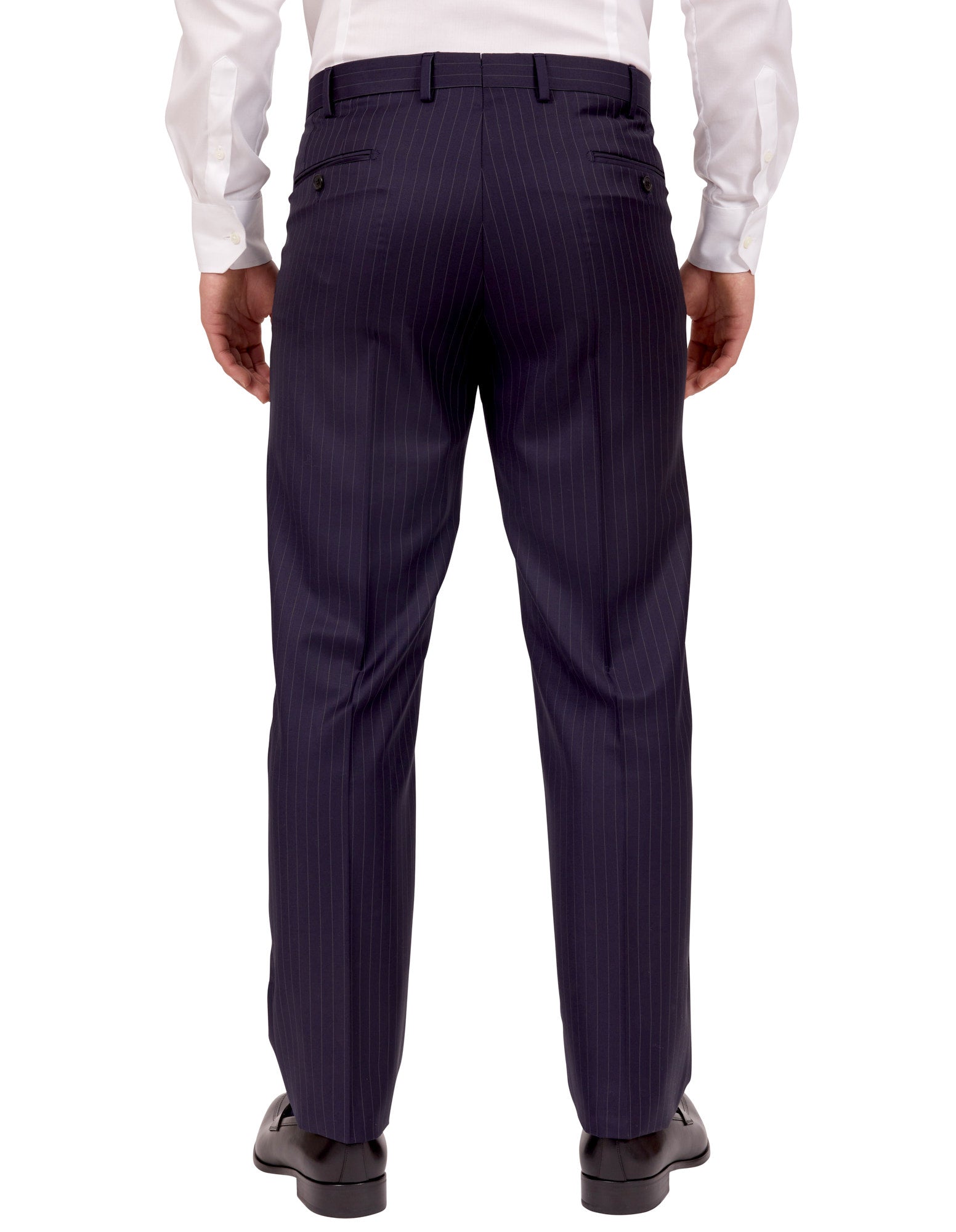 HENRY SARTORIAL Dun Full Canvas Stripe Suit NAVY REG - Henry BucksSuits23AW220002 - NAVY - R - 48