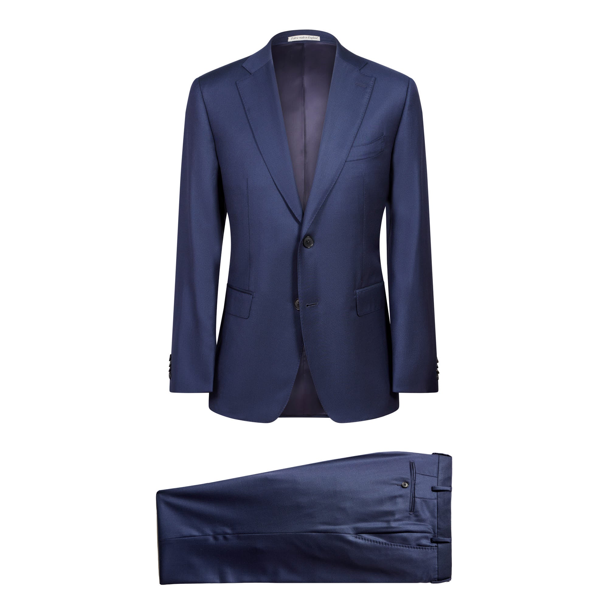 HENRY SARTORIAL Dun Full Canvas Textured Suit NAVY REG - Henry BucksSuits23AW240214 - NAVY - R - 48