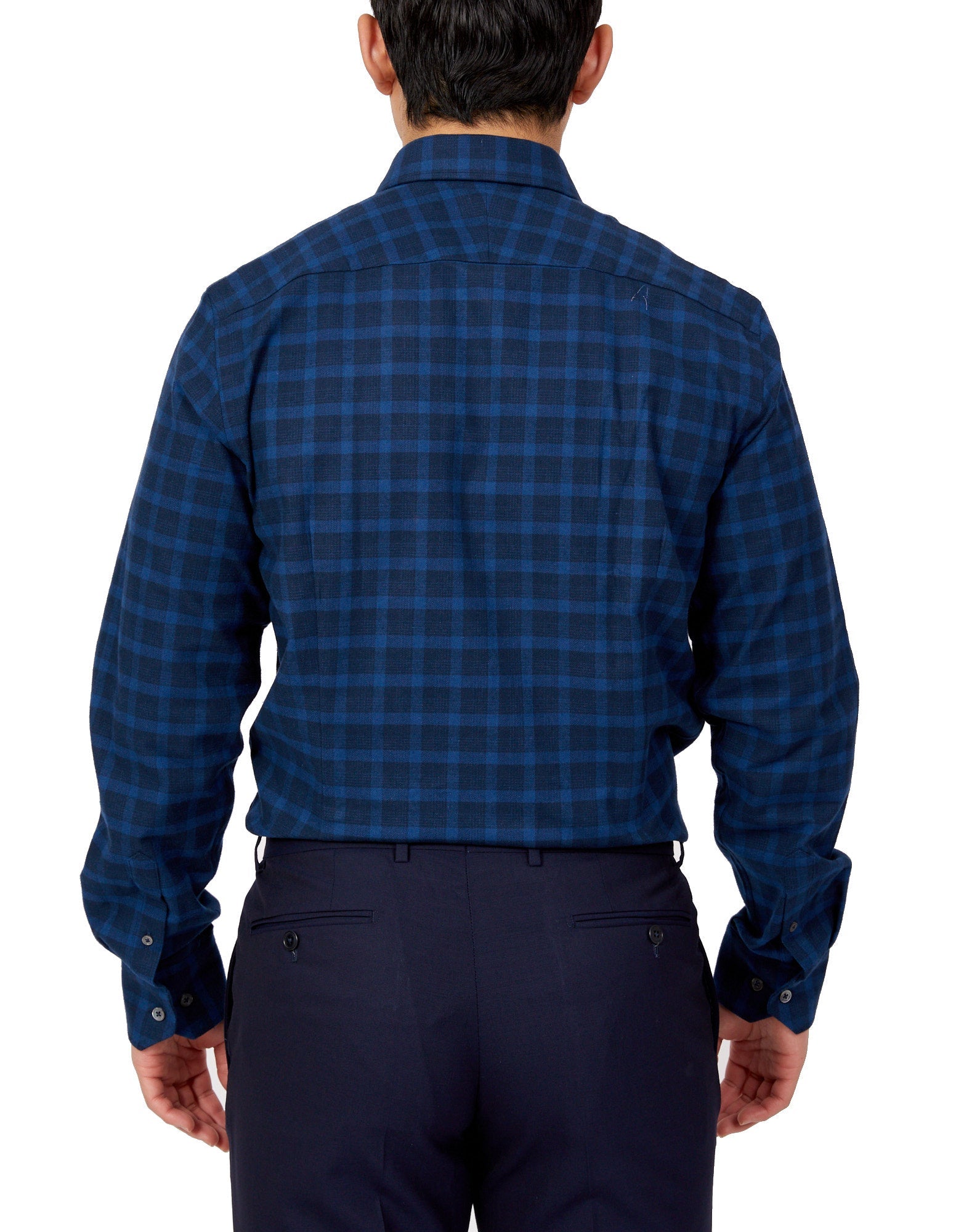 HENRY SARTORIAL Flannel Check Shirt BLUE - Henry BucksShirts01SS220045 - BLUE - SM