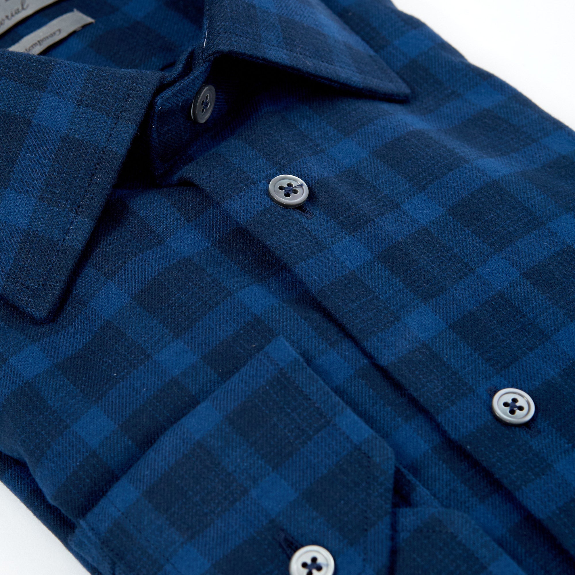 HENRY SARTORIAL Flannel Check Shirt BLUE - Henry BucksShirts01SS220045 - BLUE - SM