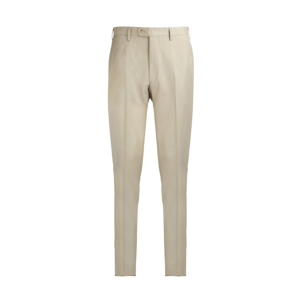 HENRY SARTORIAL Flat Front Must Formal Trousers BEIGE REG - Henry Bucks