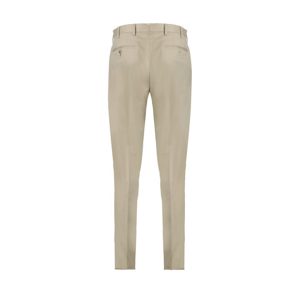 HENRY SARTORIAL Flat Front Must Formal Trousers BEIGE REG - Henry Bucks