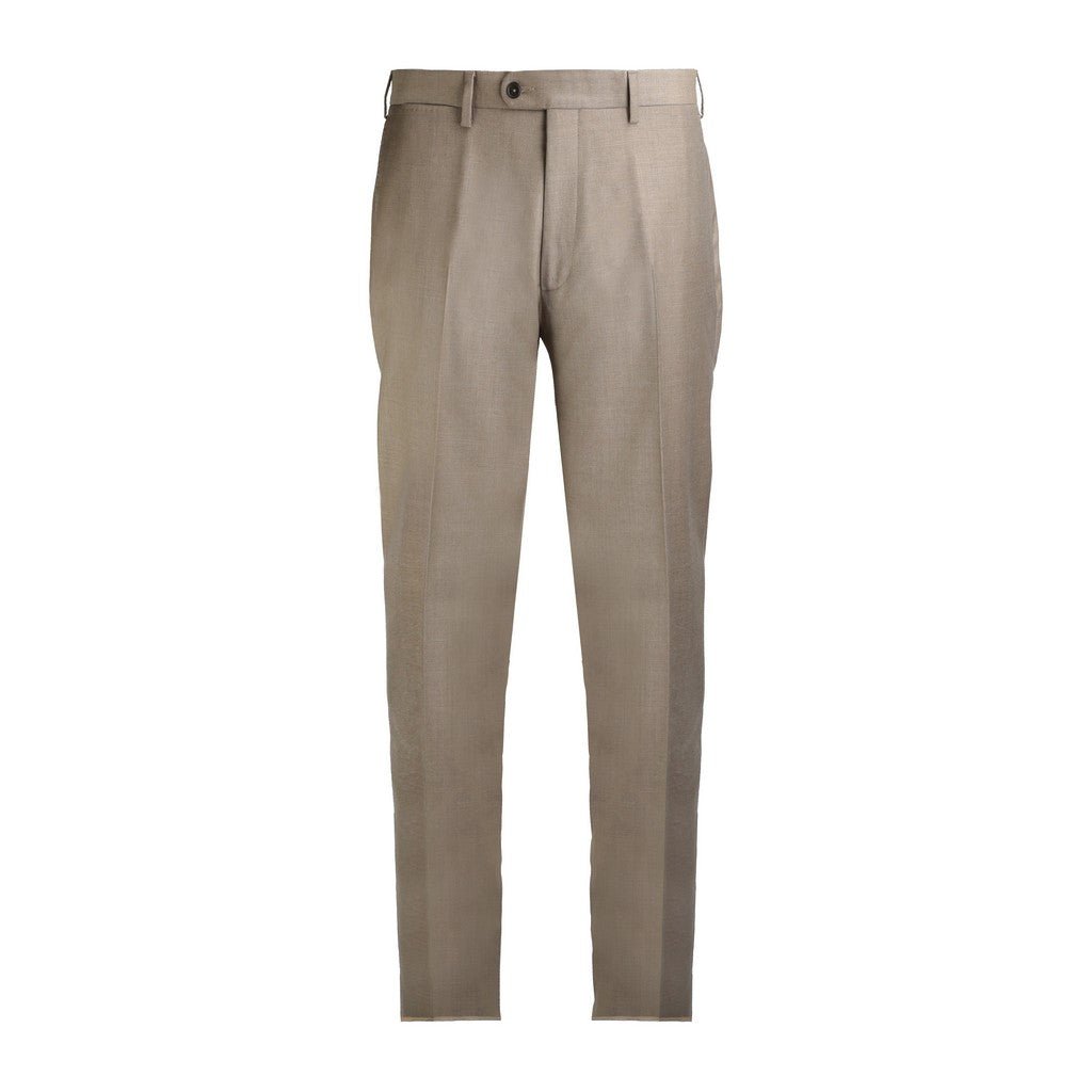 HENRY SARTORIAL Flat Front Must Formal Trousers BROWN REG - Henry Bucks