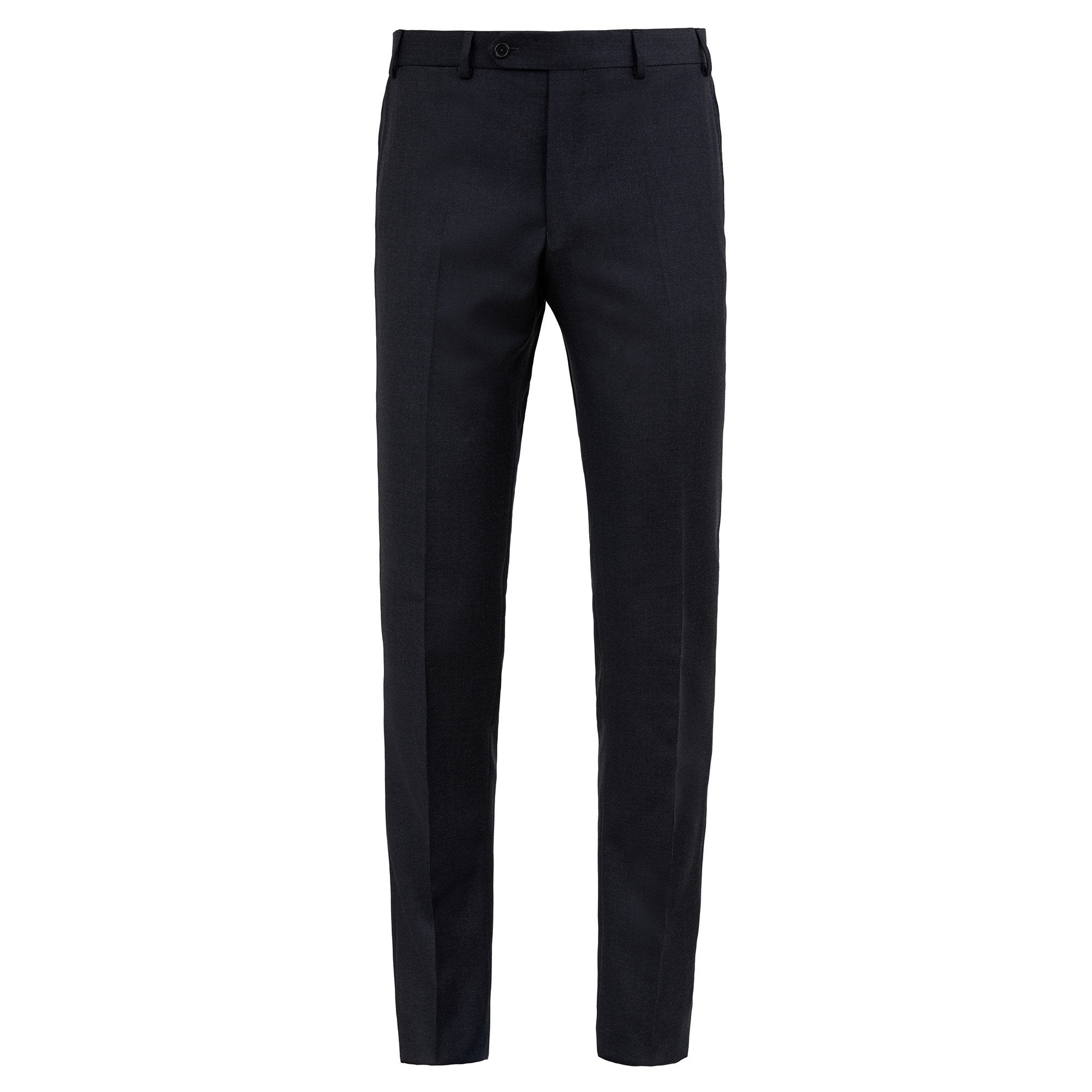 HENRY SARTORIAL Flat Front Trouser CHARCOAL REG - Henry BucksTrouser - Formal34BSR023 - CHCL - R - 46