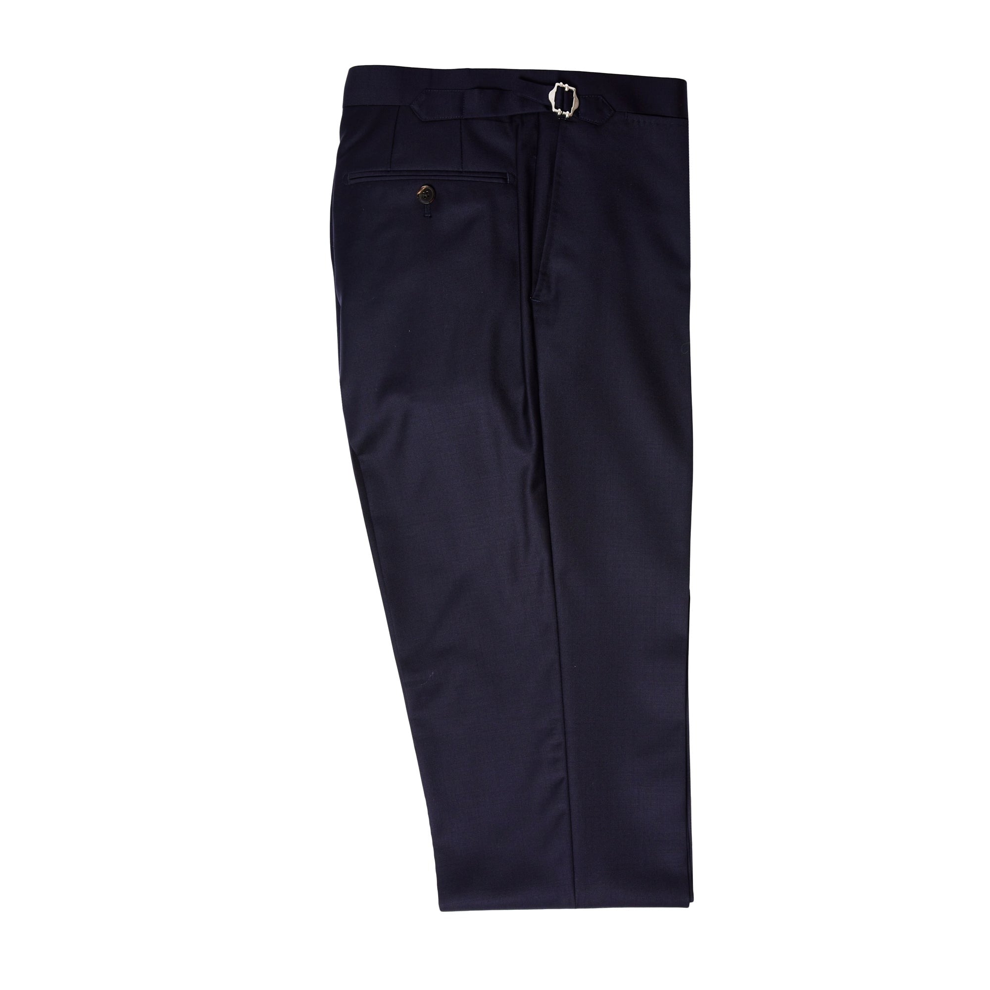 HENRY SARTORIAL Flat Front Trousers NAVY REG - Henry BucksTrouser - Formal38AW230117 - NAVY - R - 48