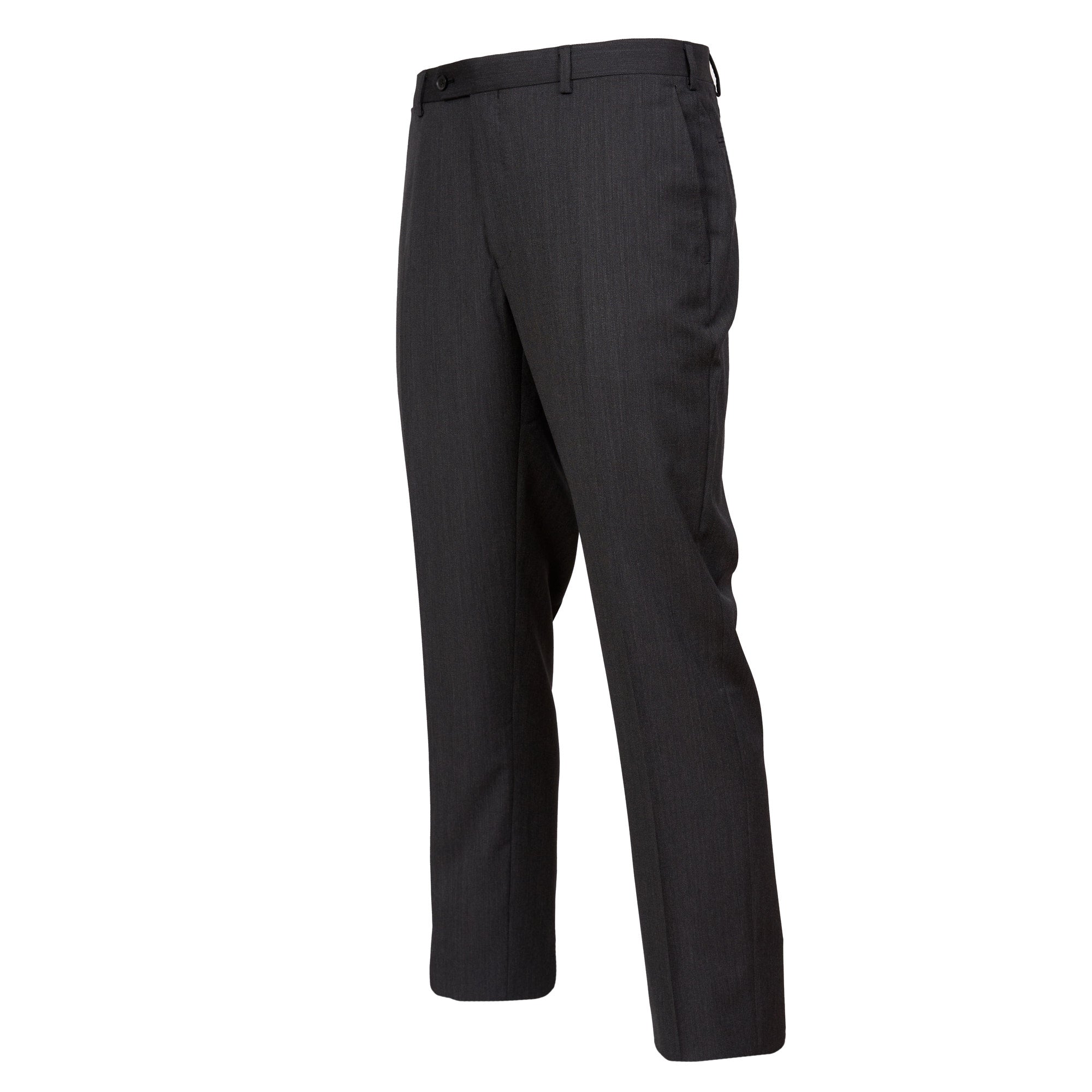 HENRY SARTORIAL Flat Front Twill Wool Trousers CHARCOAL REG - Henry BucksTrouser - Formal34SS220005 - CHCL - R - 32