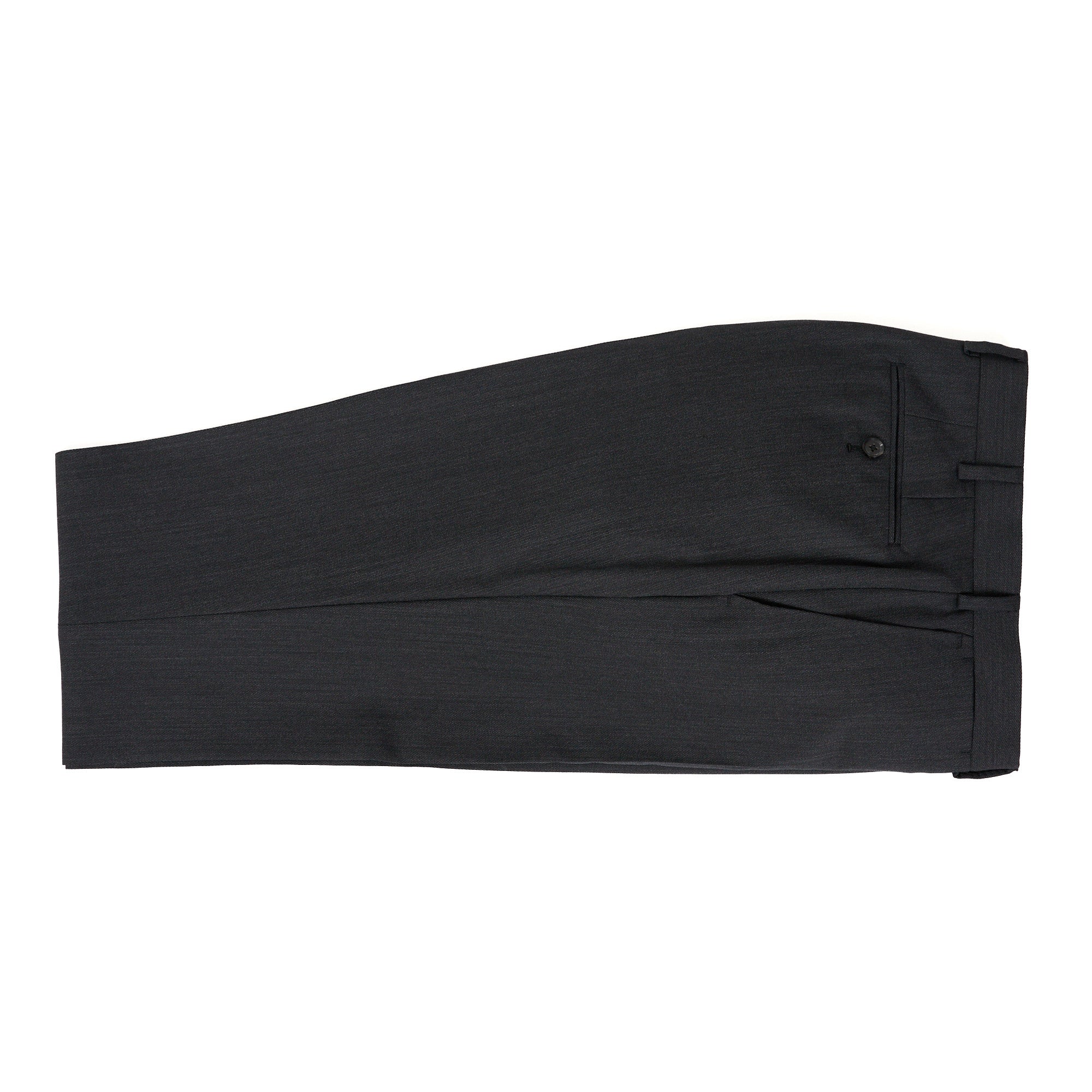 HENRY SARTORIAL Flat Front Twill Wool Trousers CHARCOAL REG - Henry BucksTrouser - Formal34SS220005 - CHCL - R - 32