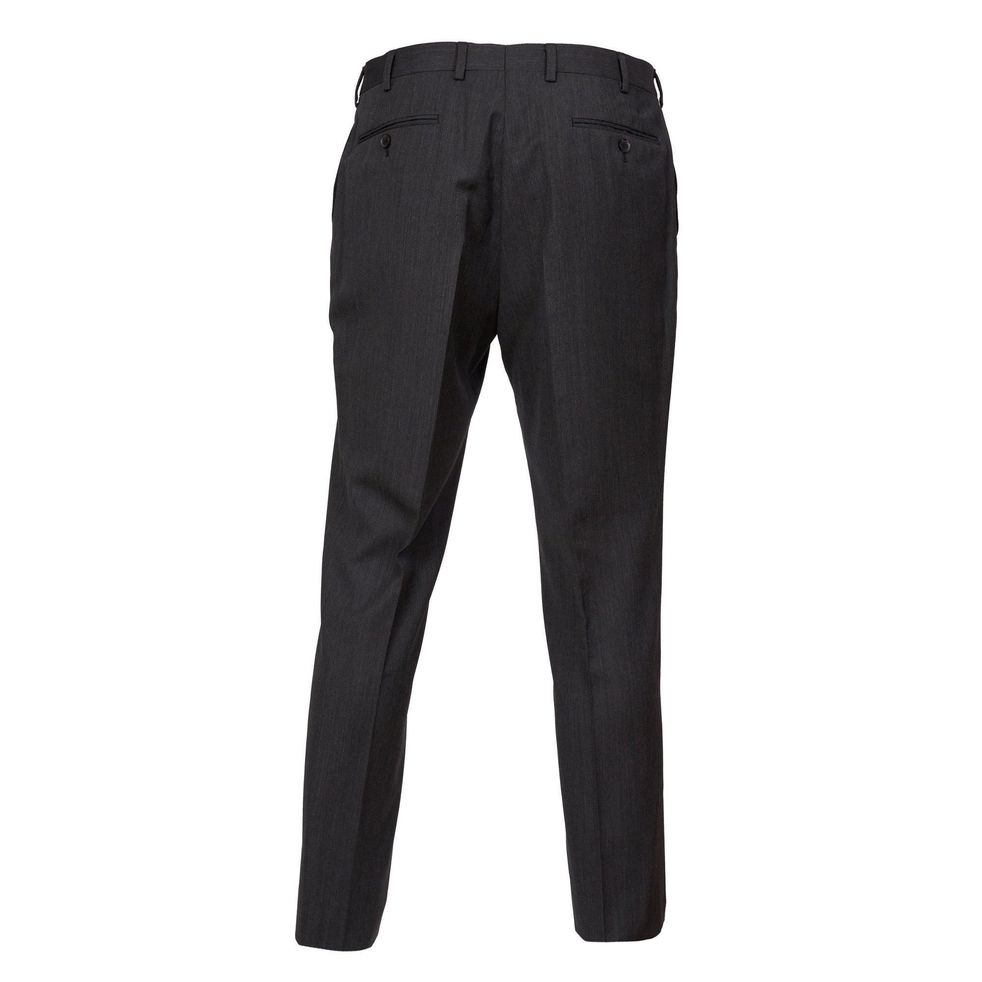 HENRY SARTORIAL Flat Front Twill Wool Trousers CHARCOAL REG - Henry BucksTrouser - Formal34SS220005 - CHCL - R - 32