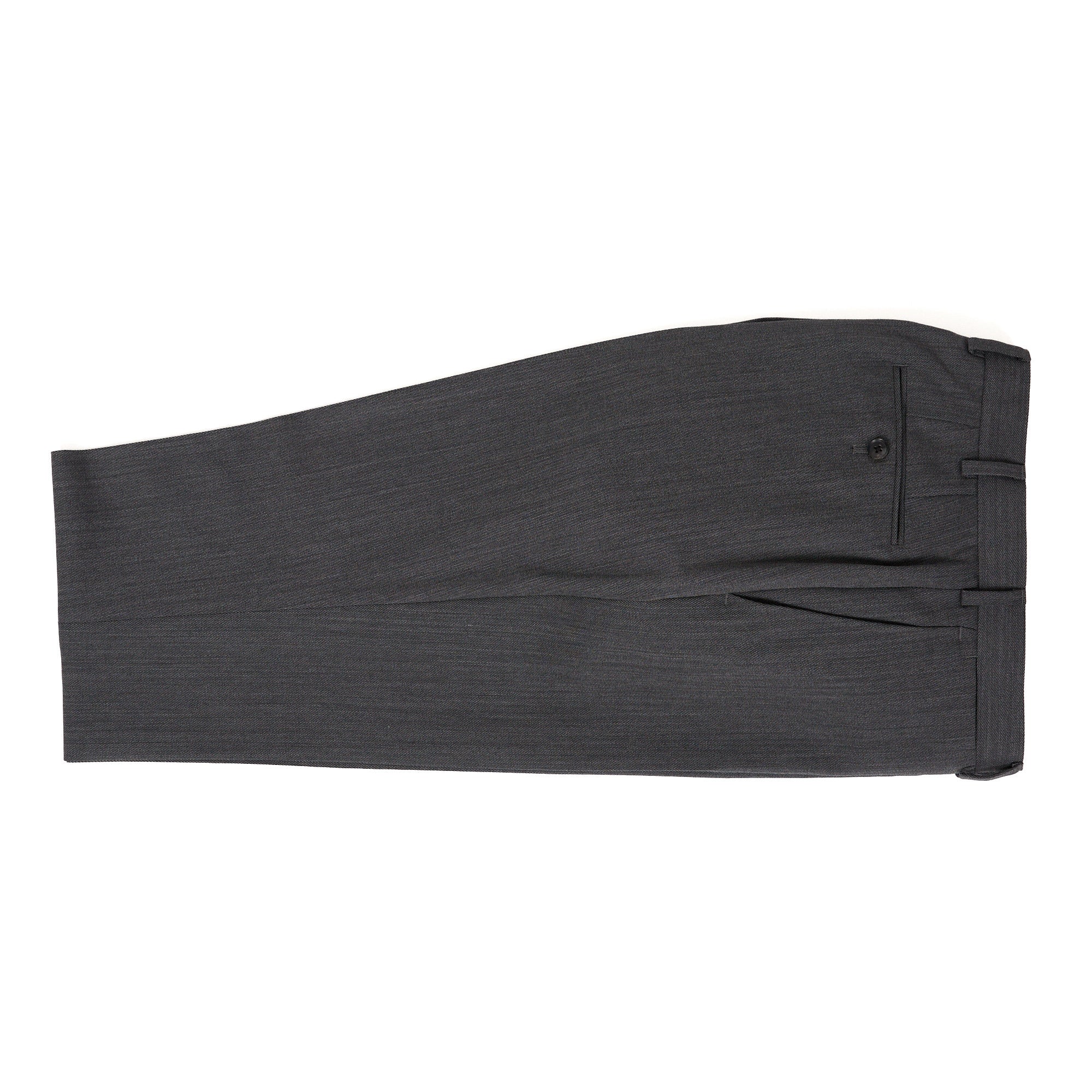 HENRY SARTORIAL Flat Front Twill Wool Trousers GREY REG - Henry BucksTrouser - Formal34SS220005 - GREY - R - 32